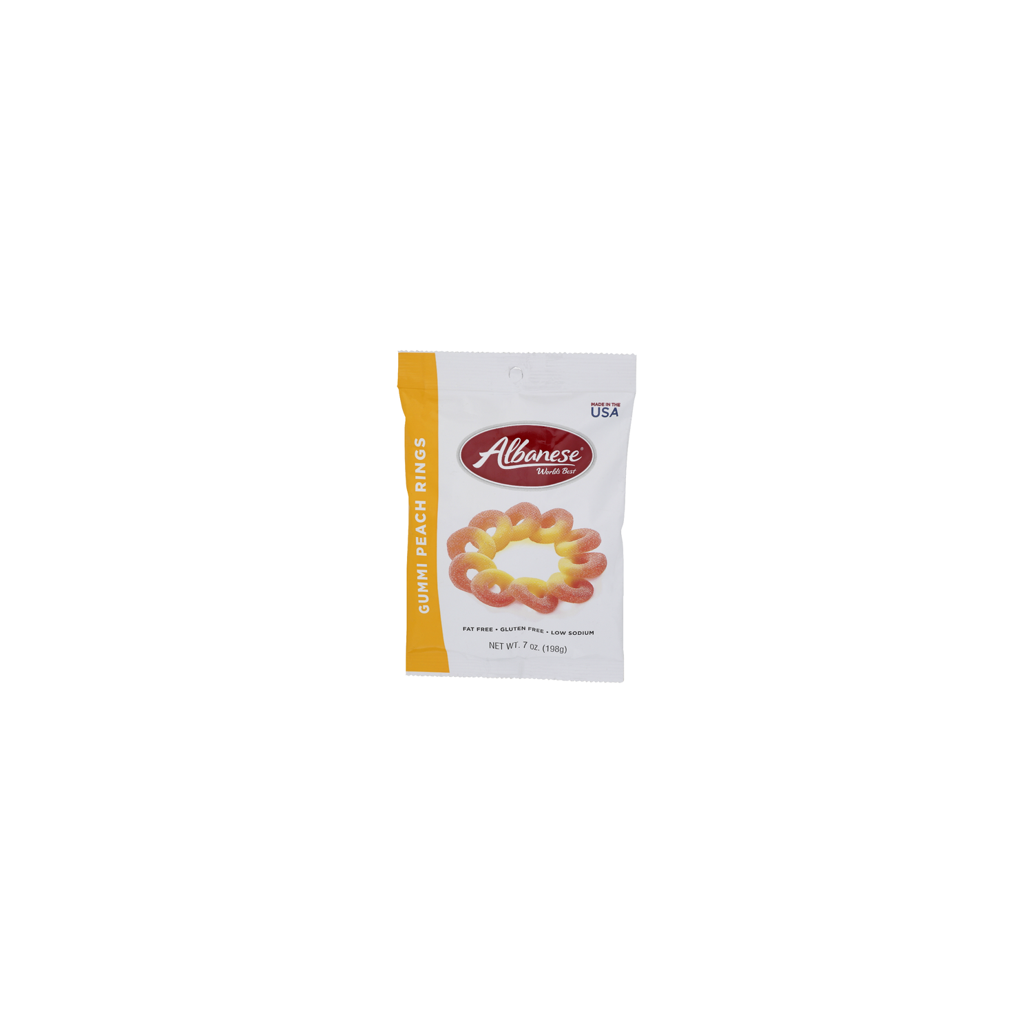 Albanese WORLD's Best Peach Gummi Rings Flavor - 7 Ounce Image 1 of 4