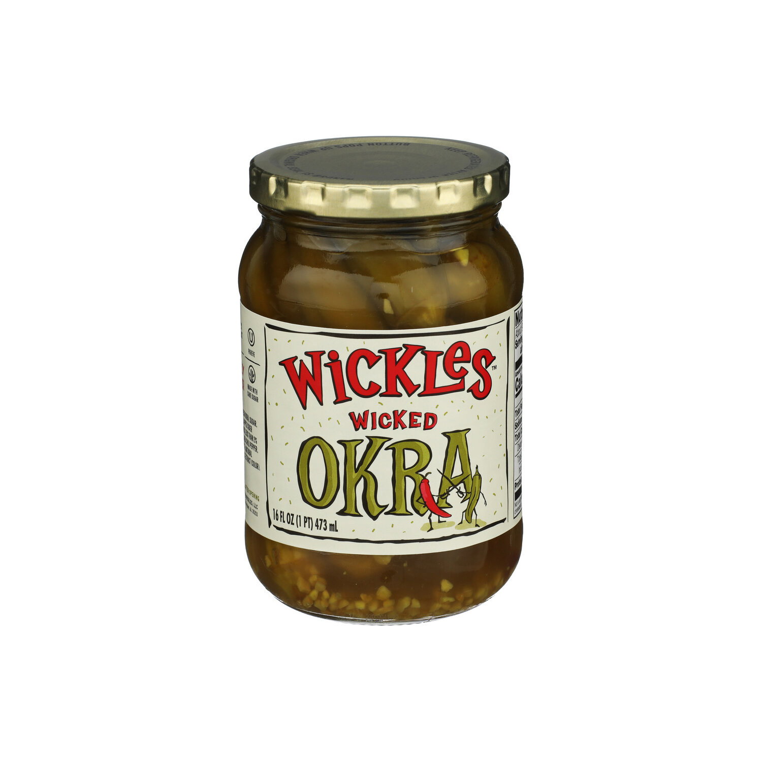 Wickles Garlic Sweet & Spicy Okra Wicked - 16 Fluid Ounce Image 1 of 4