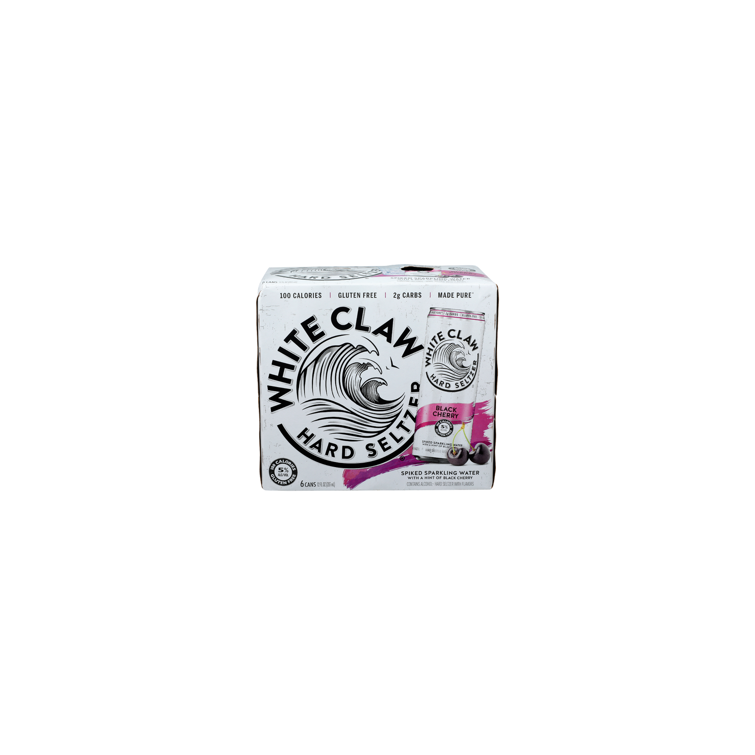 White Claw Hard Seltzer Black Cherry Hard Seltzer With Flavors - 12 Fluid Ounce - 6 Count Image 1 of 4