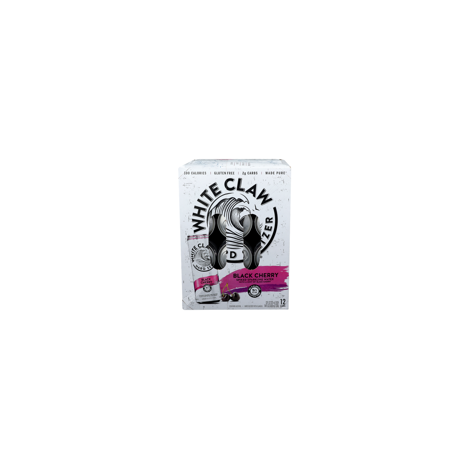 White Claw Hard Seltzer Black Cherry Hard Seltzer With Flavors - 12 Fluid Ounce - 12 Count Image 1 of 2