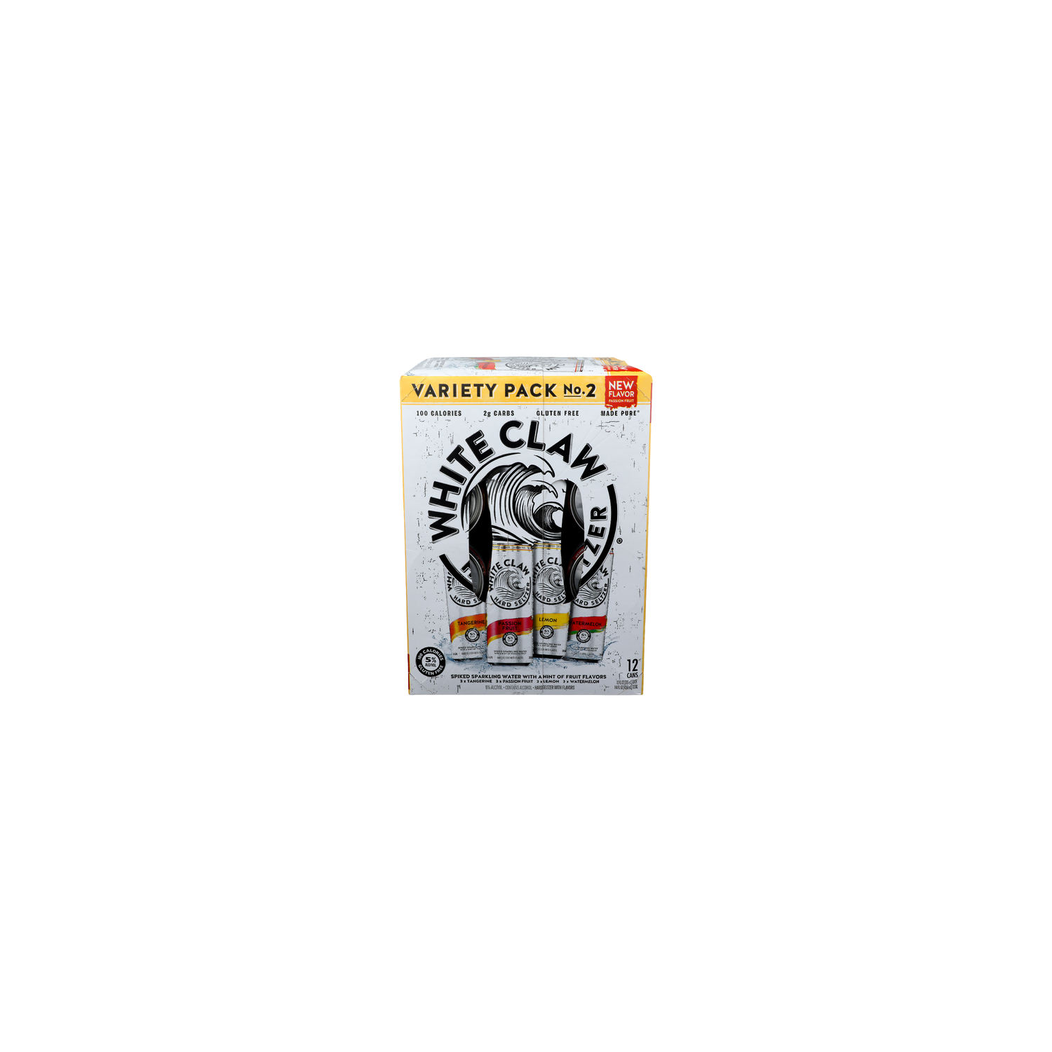 White Claw Hard Seltzer Tangerine Passion Fruit Lemon Watermelon Beer - 12 Fluid Ounce - 12 Count Image 1 of 4