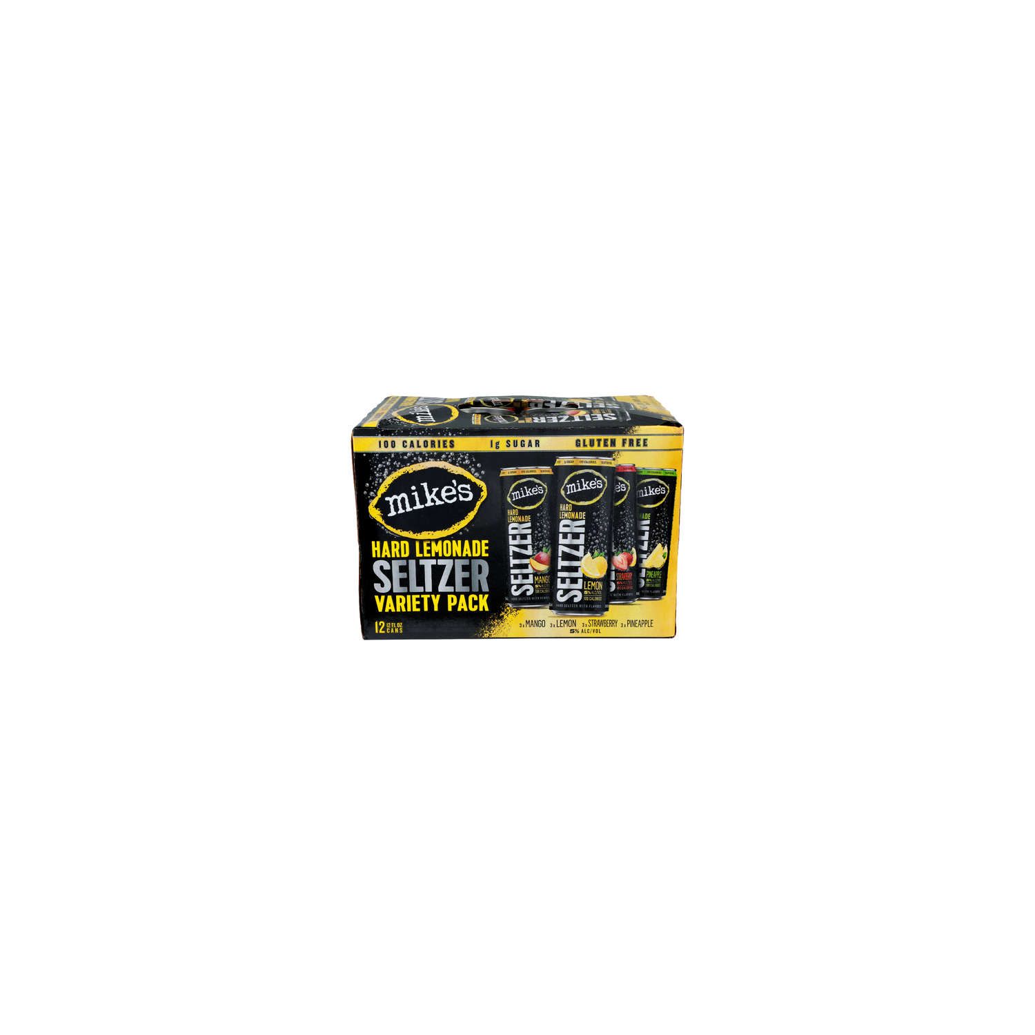 MIKE's Mango Lemon Strawberry Pineapple Variety Pack Hard Lemonade Seltzer - 12 Fluid Ounce - 12 Count Image 1 of 4