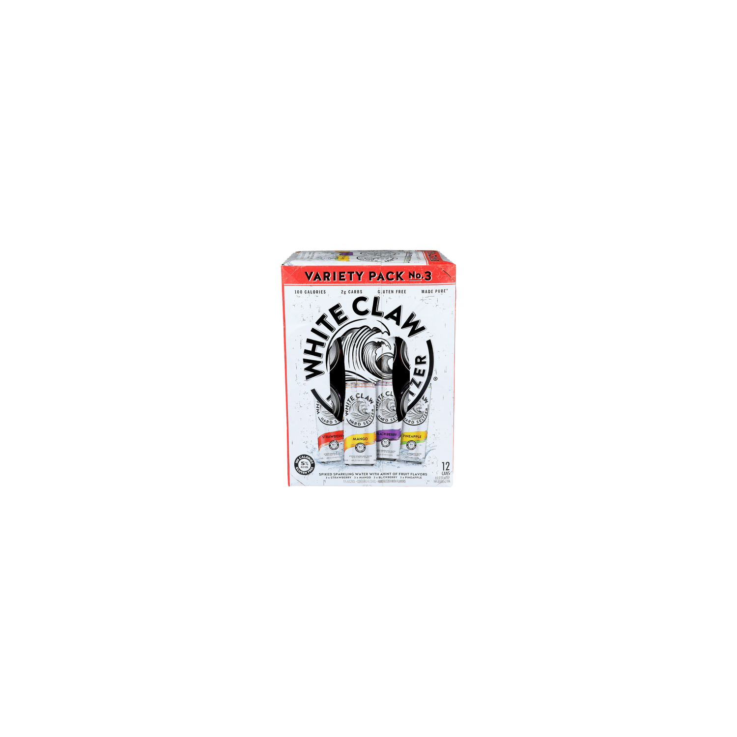 White Claw Hard Seltzer Variety Pack NO. 3 Spiked Sparkling Water - 12 Fluid Ounce - 12 Count Image 1 of 4