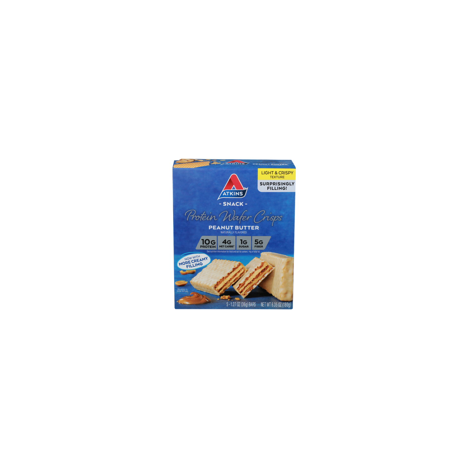 Atkins Snack Peanut Butter Protein Wafer Crisps - 1.27 Ounce - 5 Count Image 1 of 4