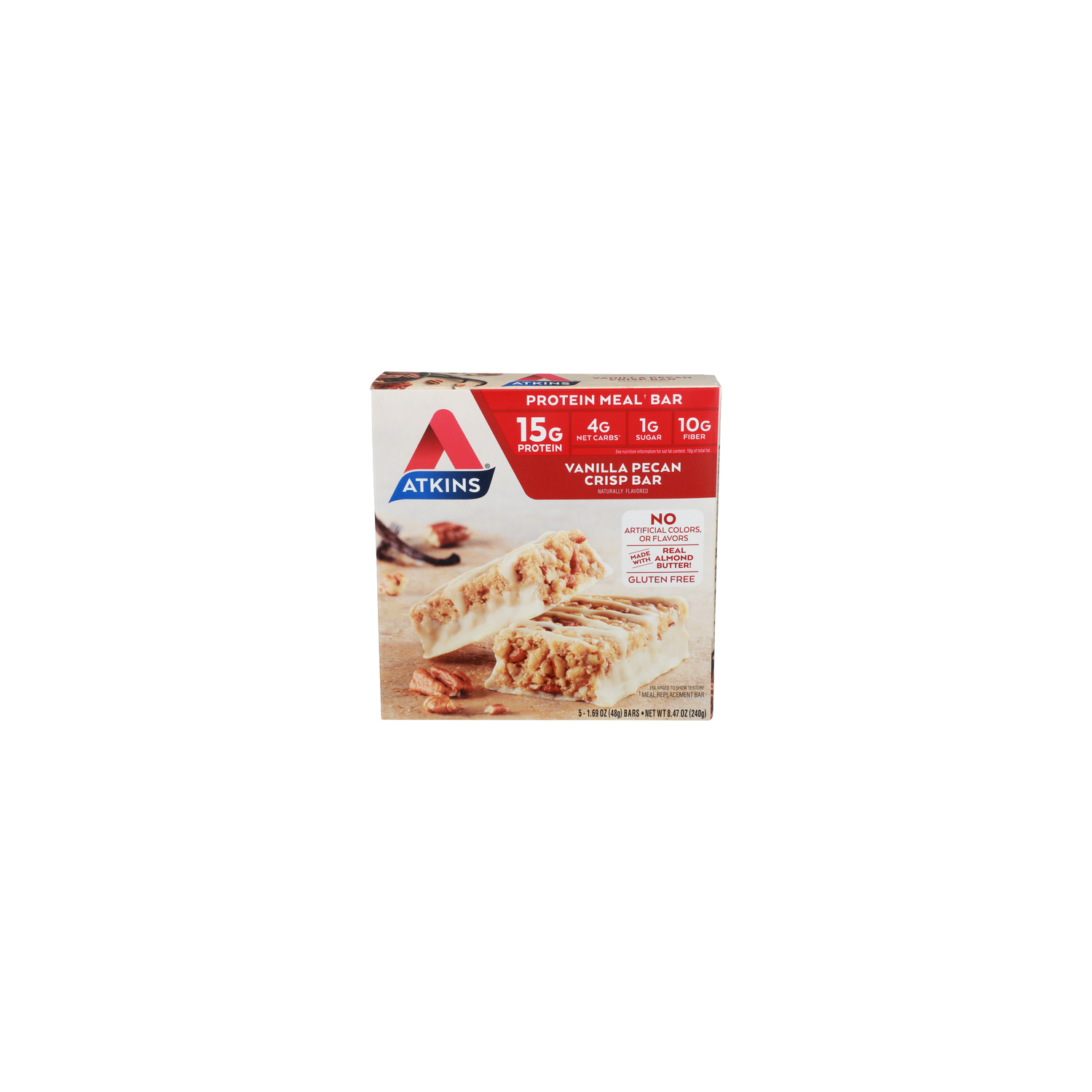 atkins vanilla pecan crisp bar