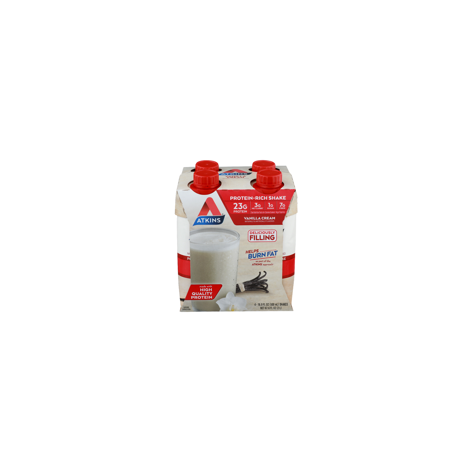 Atkins Vanilla Cream - 16.9 Fluid Ounce - 4 Count Image 1 of 4