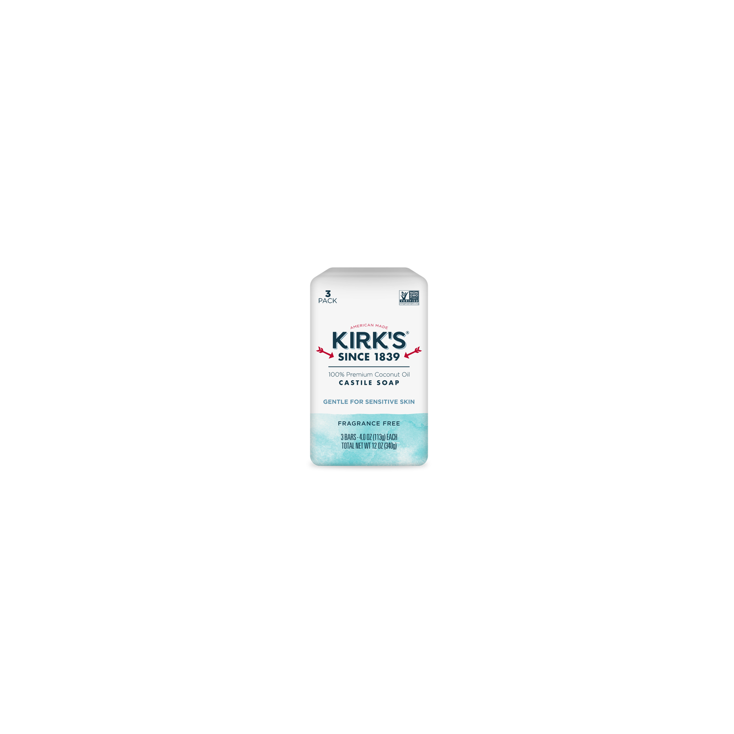 KIRK's Fragrance Free Gentle Castile Bar Soap - 4 Ounce - 3 Count Image 1 of 2