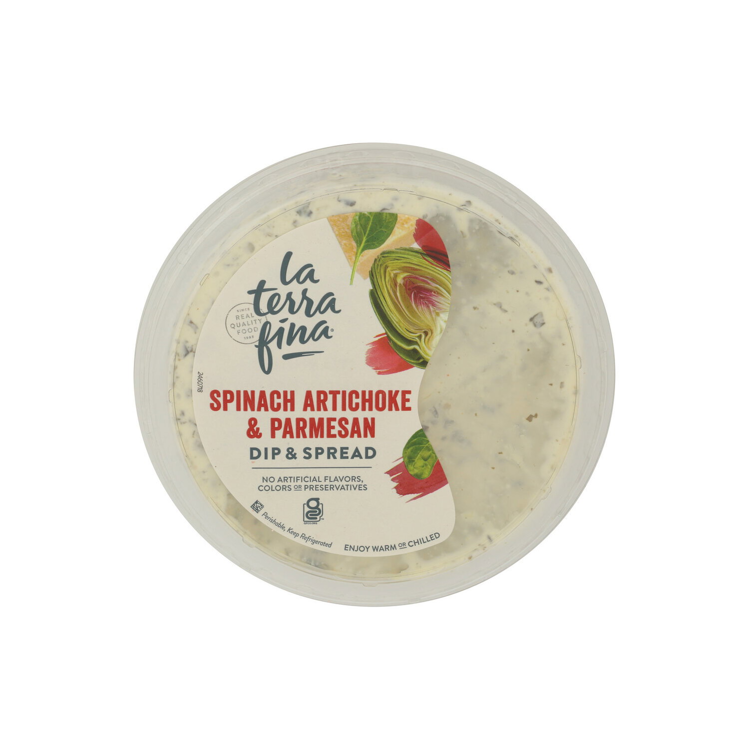 La Terra Fina Cream Cheese Based Spinach, Artichoke & Parmesan Dip Spread - 10 Ounce Image 1 of 4
