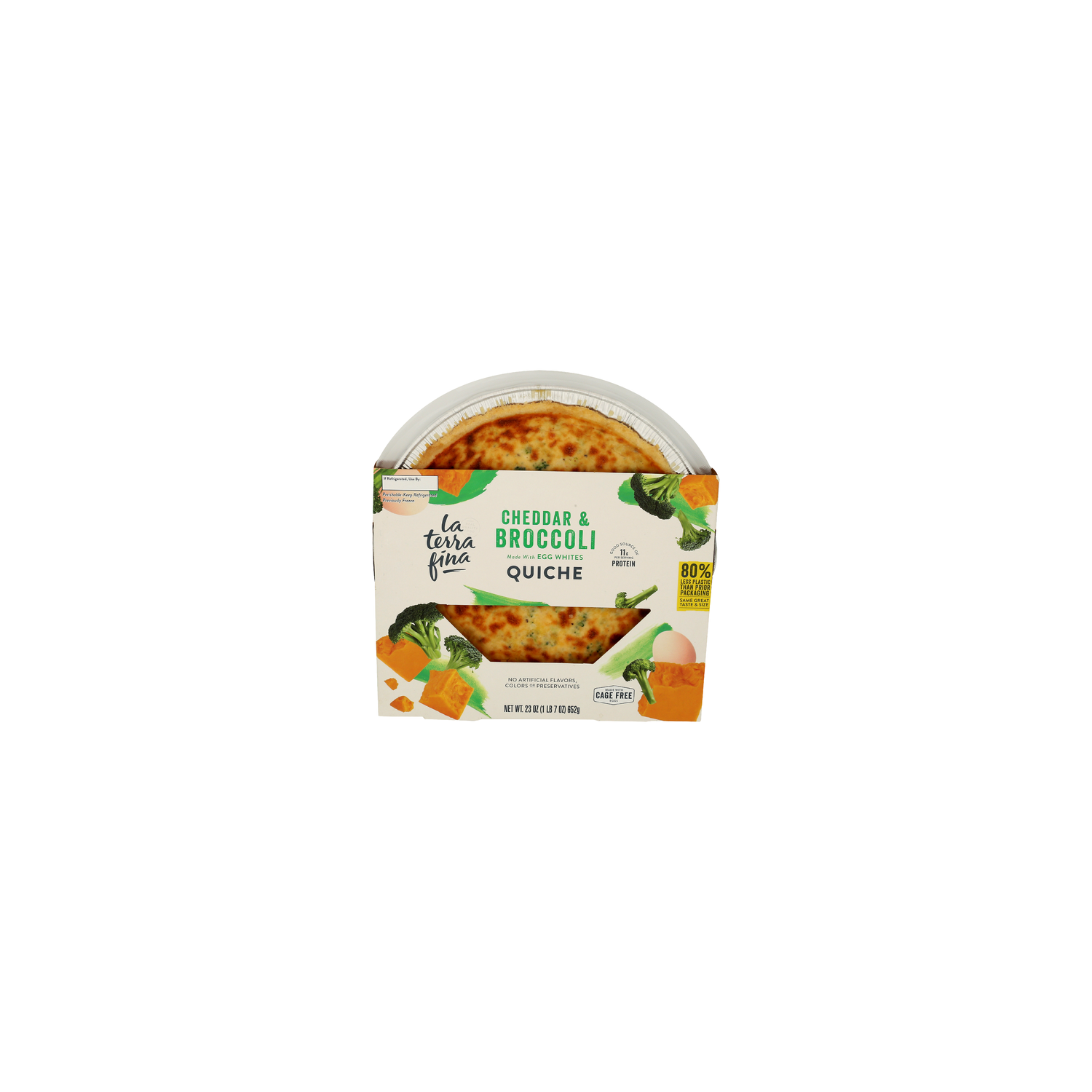 La Terra Fina Cheddar & Broccoli Made With Cage Free Egg Quiche Cheesy - 23 Ounce Image 1 of 4