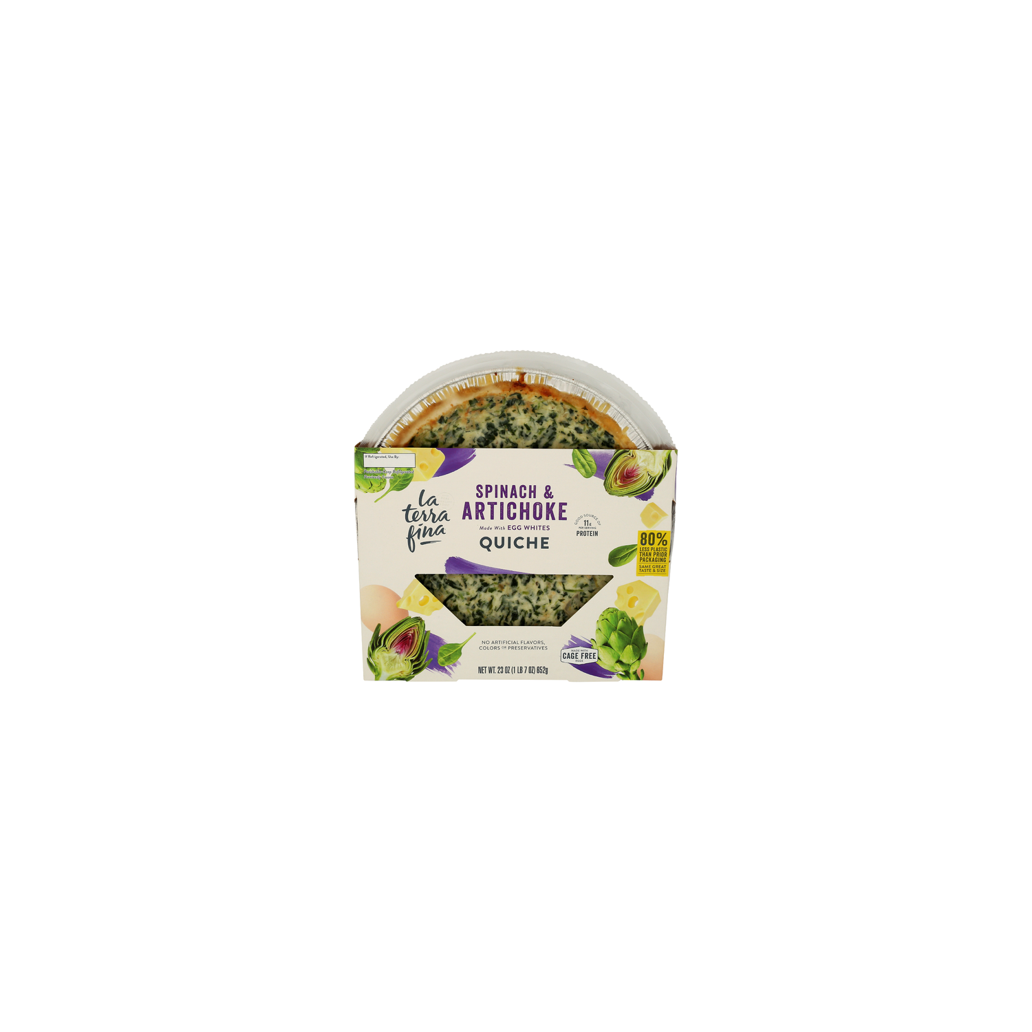 La Terra Fina Spinach & Artichoke Quiche Florentine - 23 Ounce Image 1 of 4