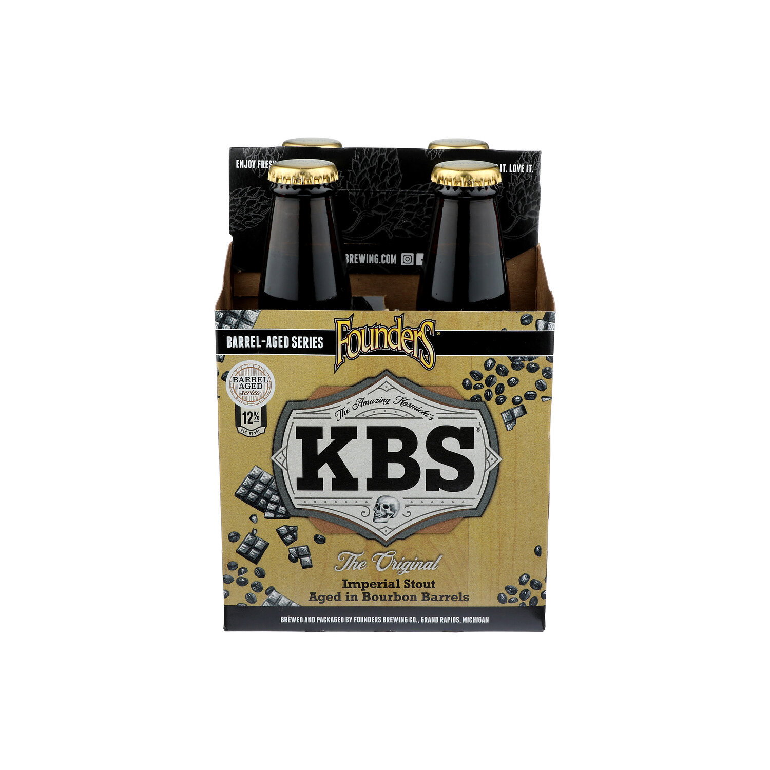 Founders Kbs, Bourbon Barrel-Aged Imperial Stout Beer - 4 Count Image 1 of 2