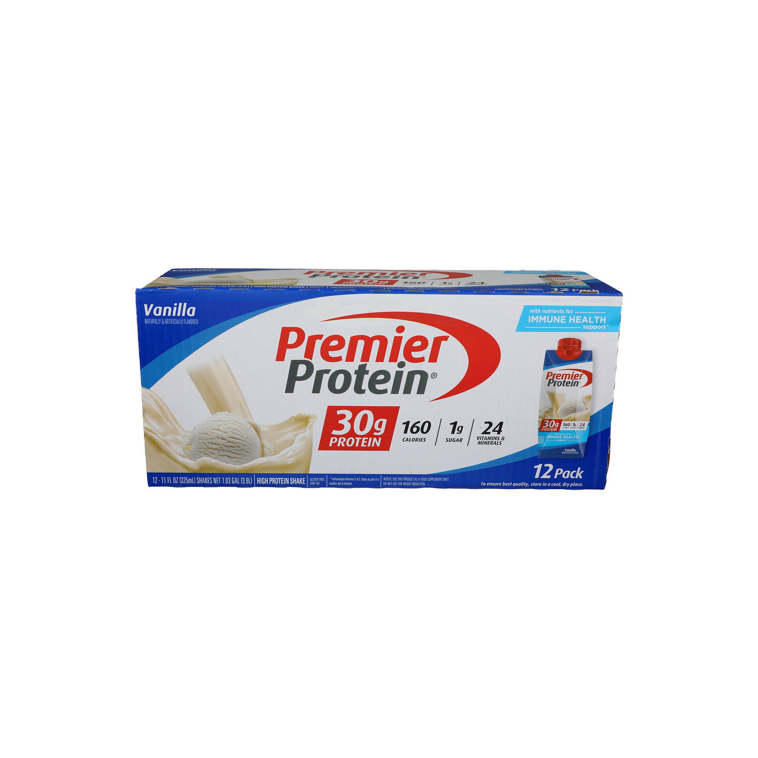 Premier Protein High Shake, Vanilla - 0.086 Gallon - 12 Count Image 1 of 2