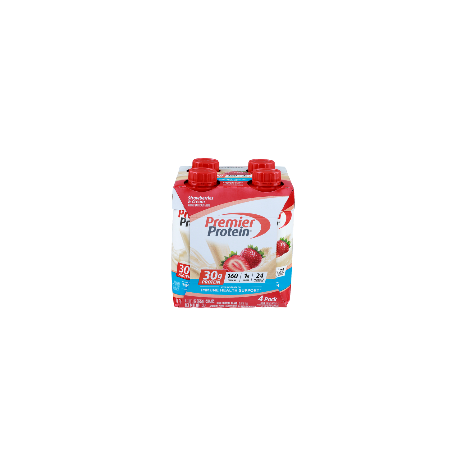 Premier Protein Strawberries & Cream High Protein Shake - 11 Fluid Ounce - 4 Count Image 1 of 2