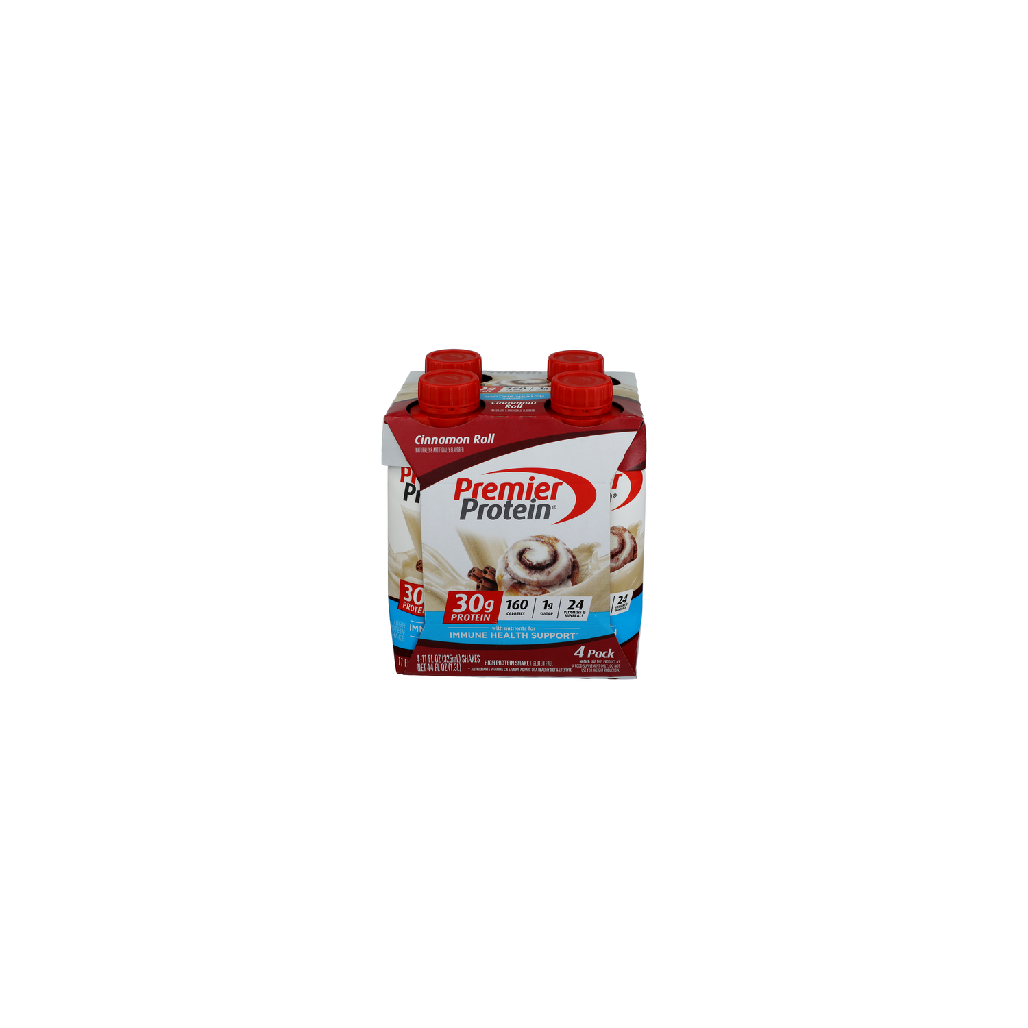 Premier Protein High Shake, Cinnamon Roll, 4 Pack - 11 Fluid Ounce - 4 Count Image 1 of 4