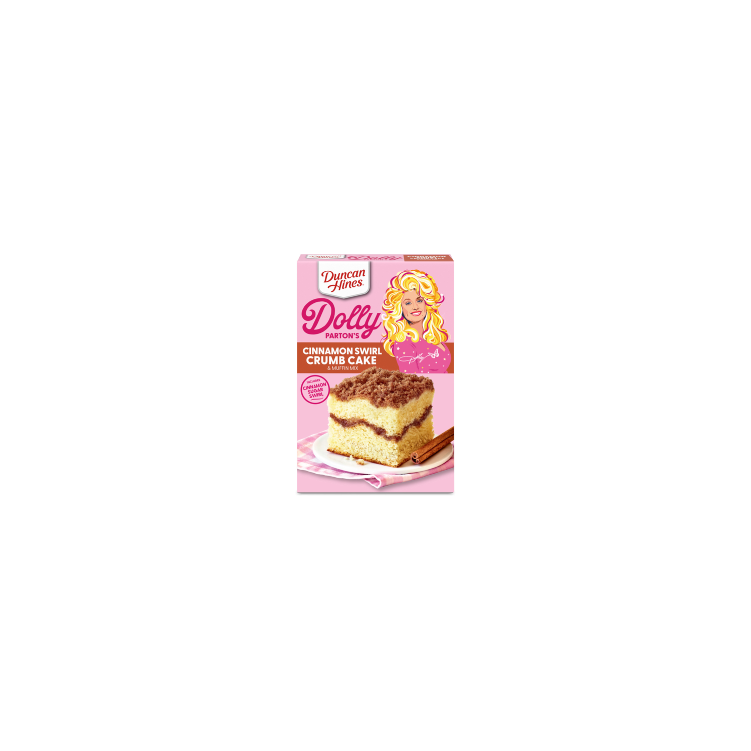 Duncan Hines Dolly Parton's Cinnamon Swirl Crumb Cake & Muffin Mix - 20 Ounce Image 1 of 4