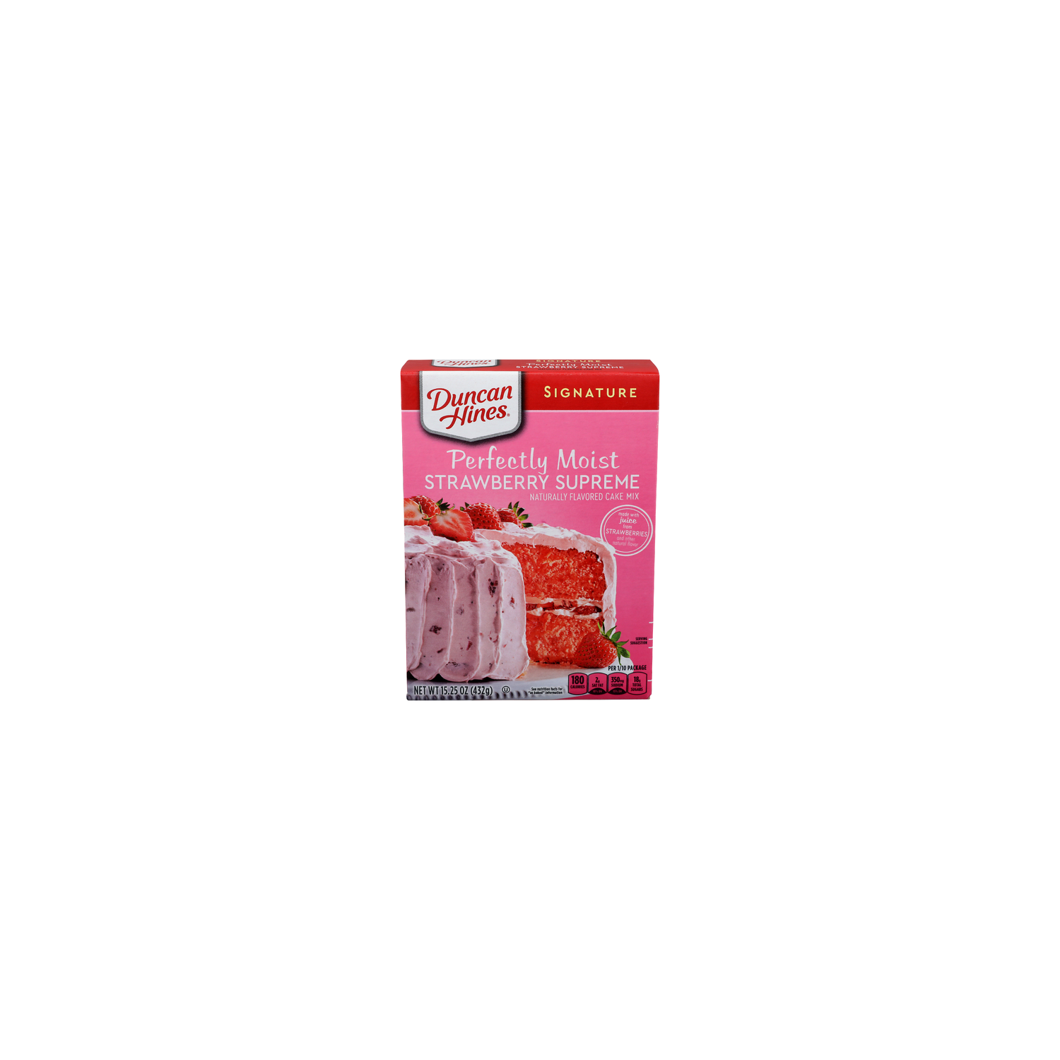 Duncan Hines Signature Strawberry Supreme Cake Mix - 15.25 Ounce Image 1 of 4