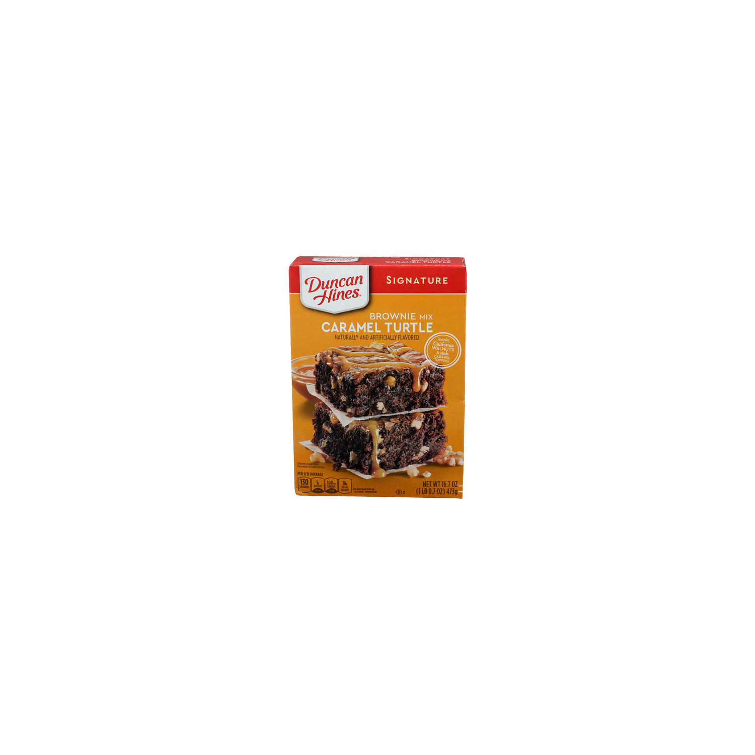 Duncan Hines Caramel Turtle Brownie Mix - 16.7 Ounce Image 1 of 4