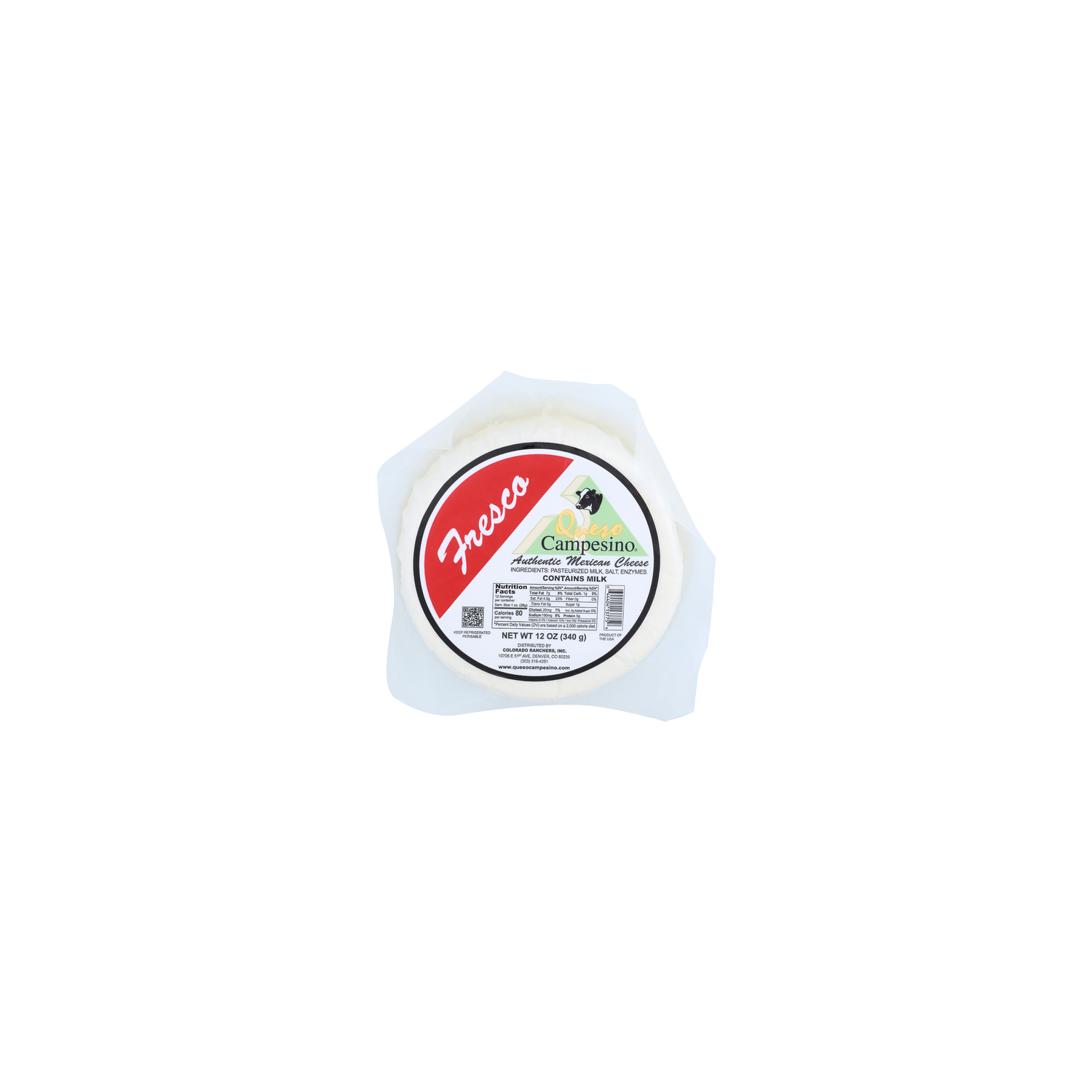 Queso Campesino Fresco Authentic Mexican Cheese - 12 Ounce Image 1 of 4