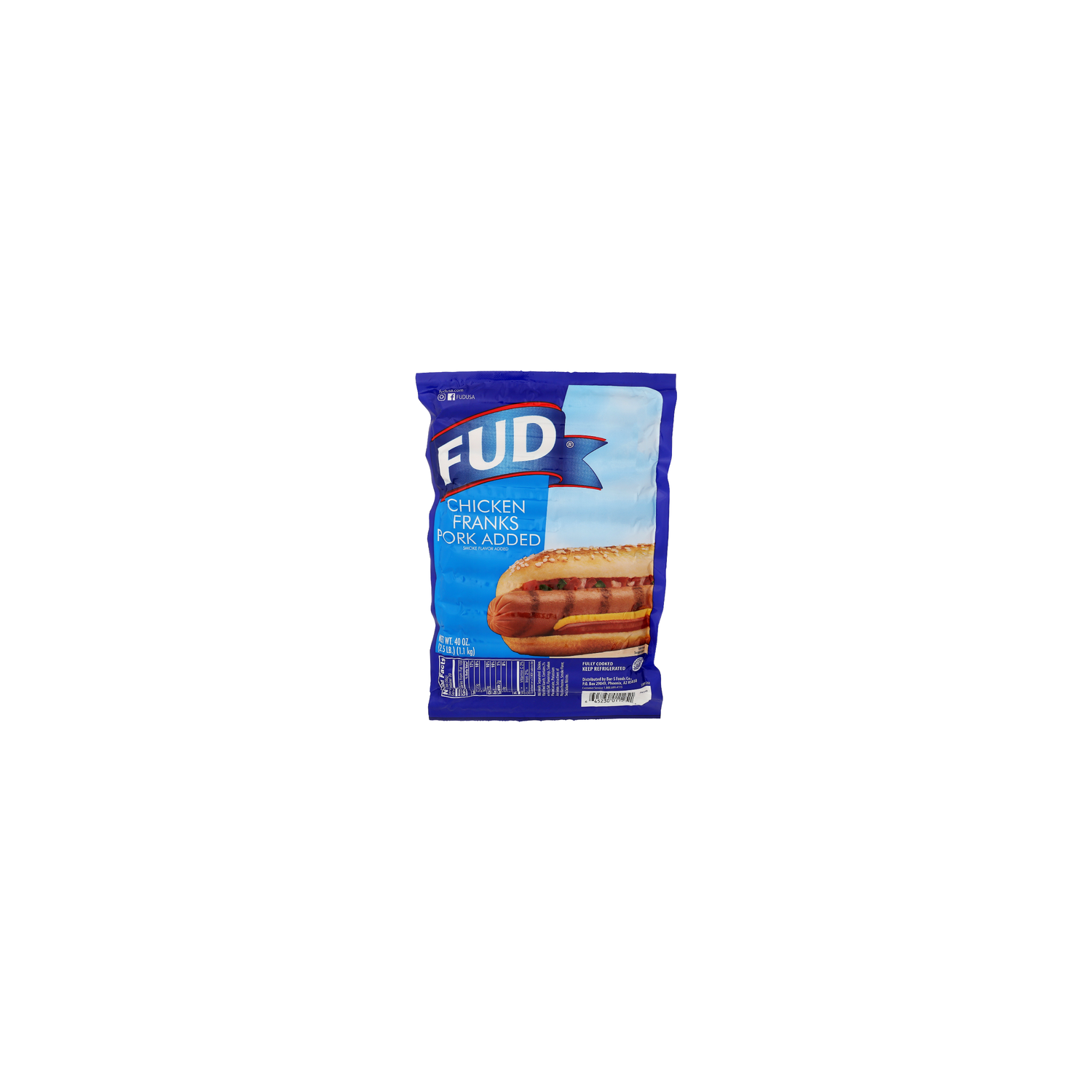 Fud Links Chicken And Pork Franks - 40 Ounce Image 1 of 4