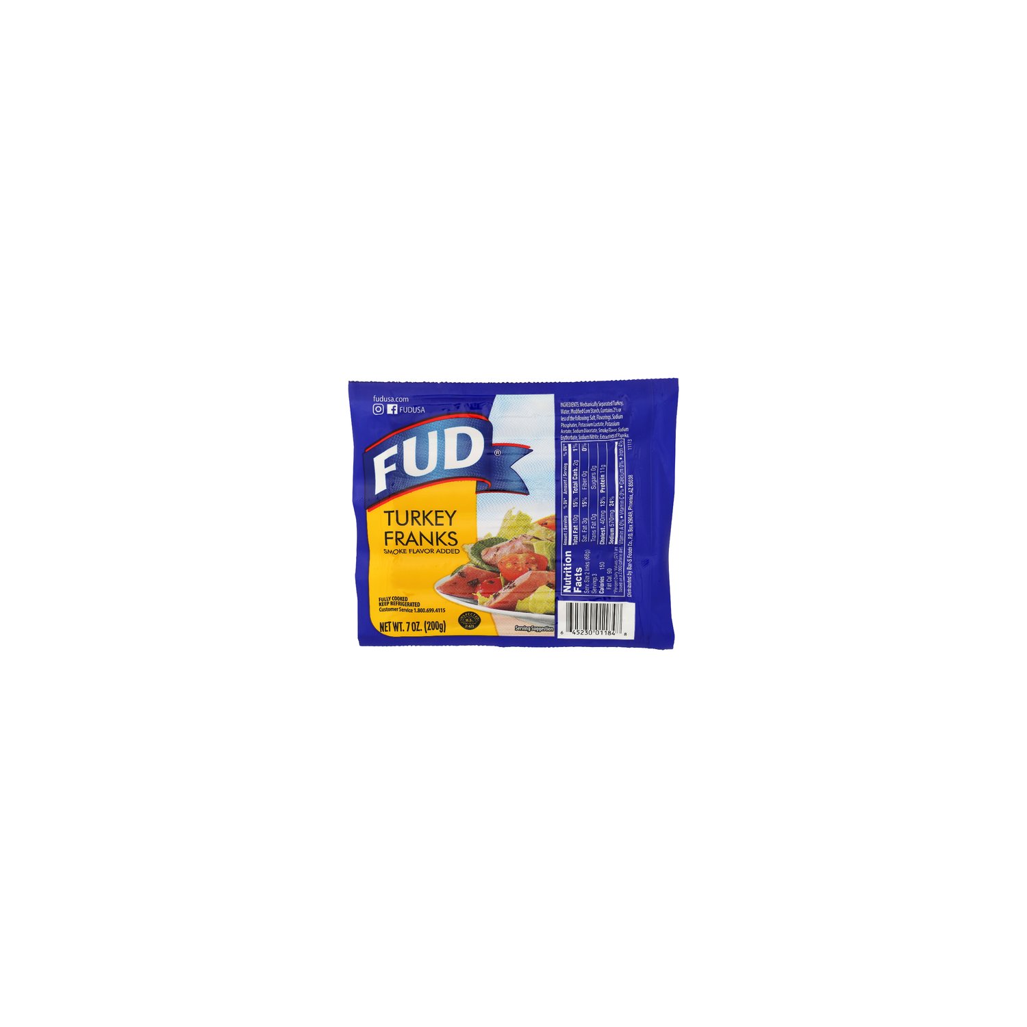 Fud Links Turkey Franks - 7 Ounce Image 1 of 4