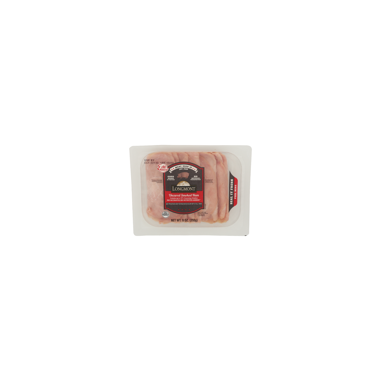 Longmont Uncured Smoked Ham - 9 Ounce Image 1 of 4