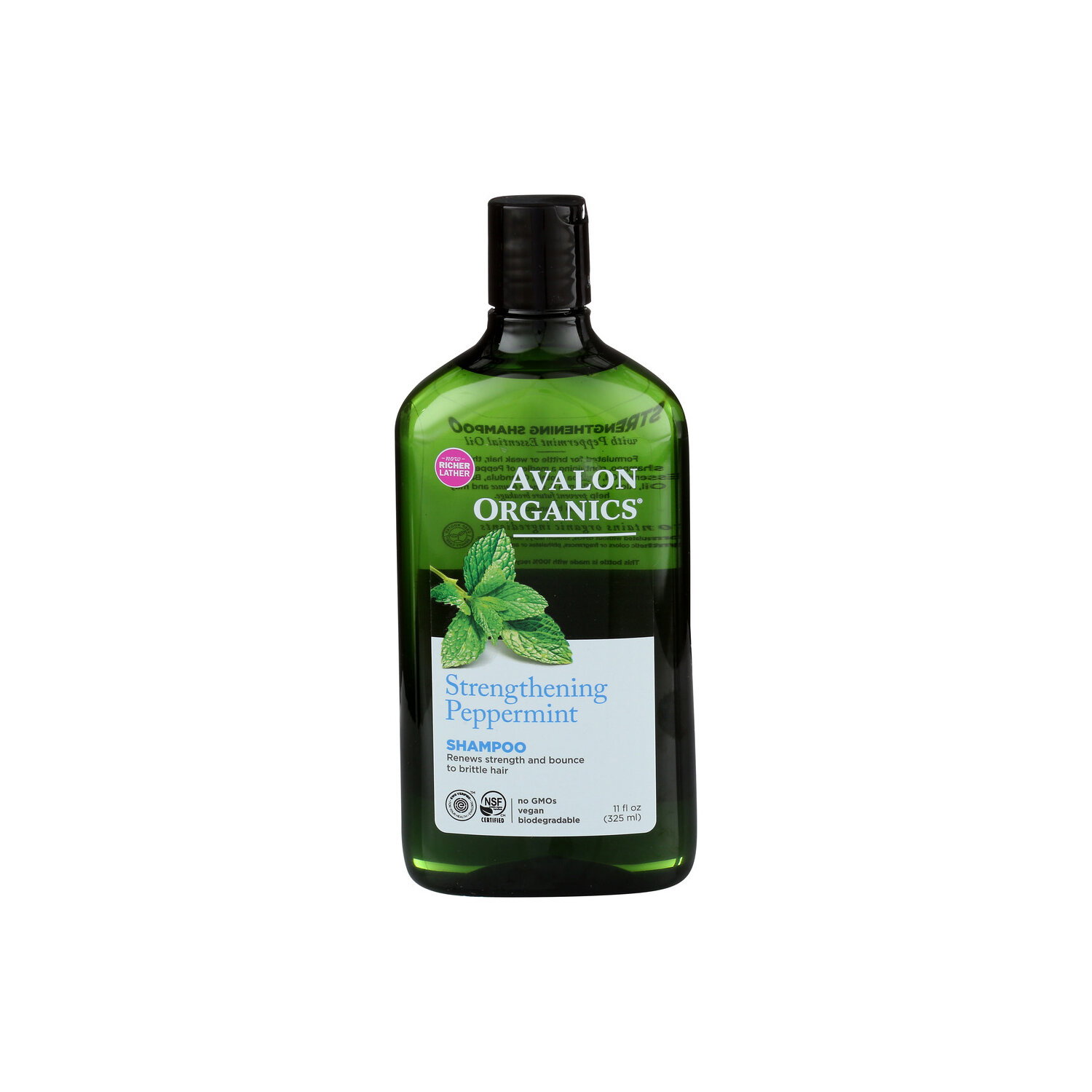 Avalon Organics Strengthening Peppermint Shampoo - 11 Fluid Ounce Image 1 of 3