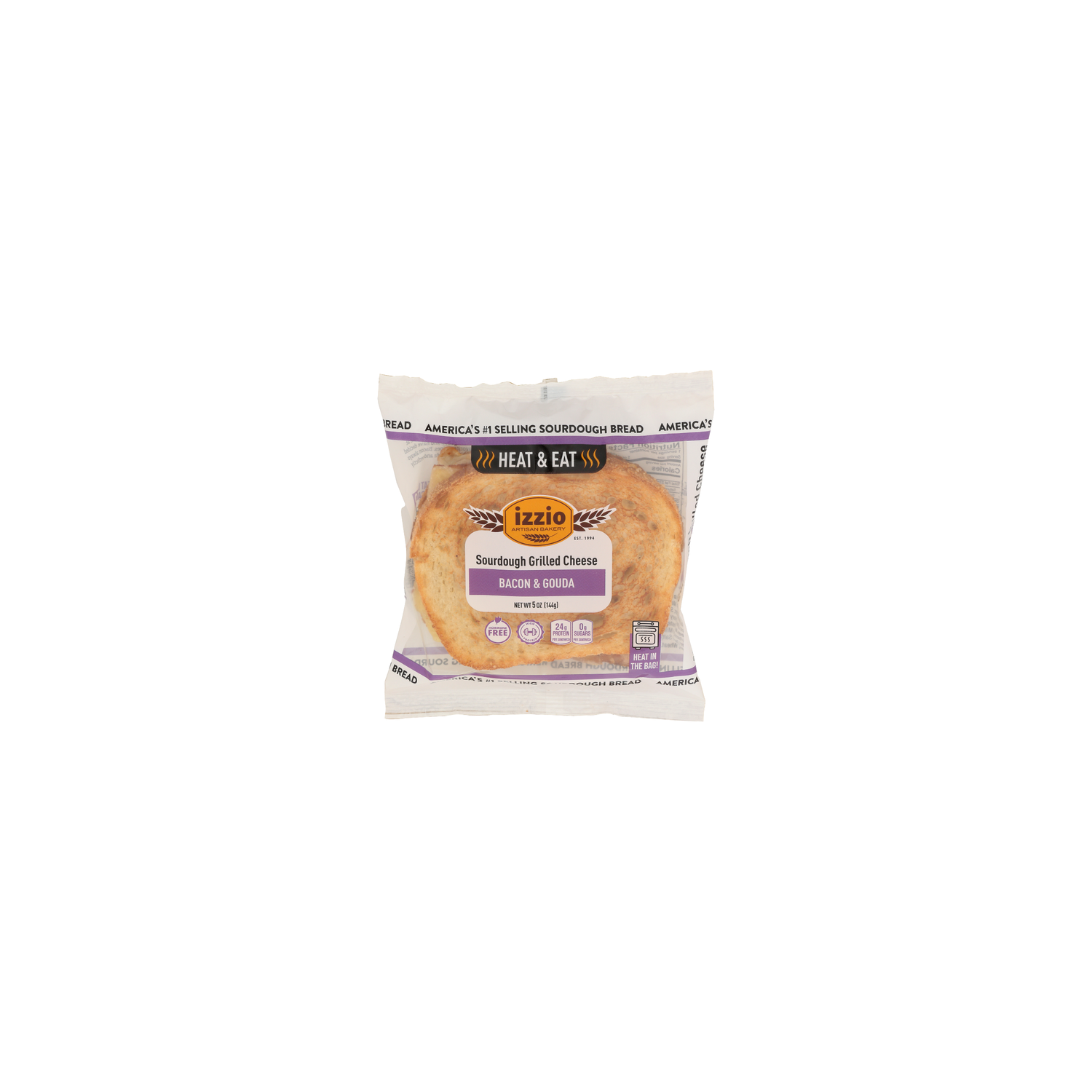 izzio Artisan Bakery Bacon & Gouda Sourdough Grilled Cheese - 5 Ounce Image 1 of 4