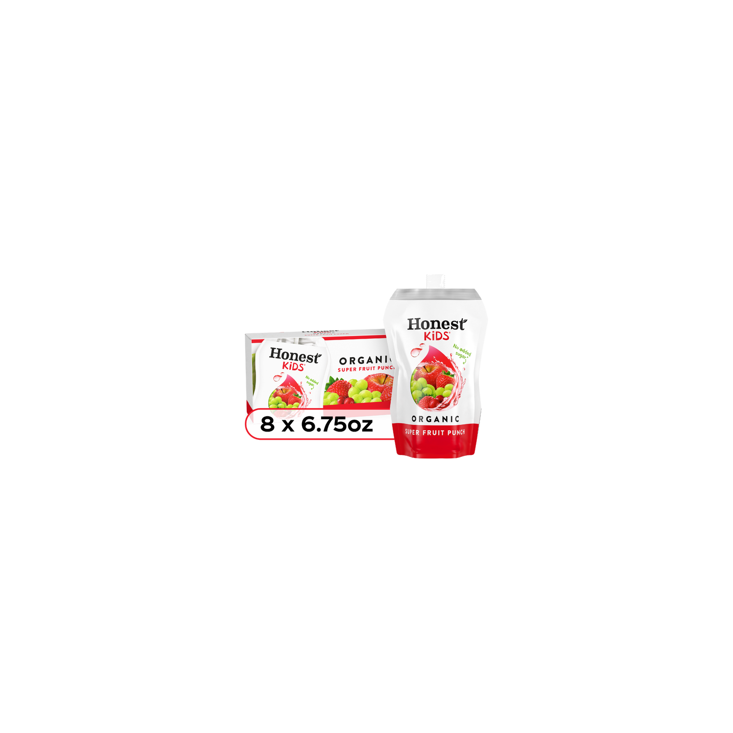 Honest Super Fruit Punch Juice Drink Pouches Organic - 6.75 Fluid Ounce - 8 Count Image 1 of 4