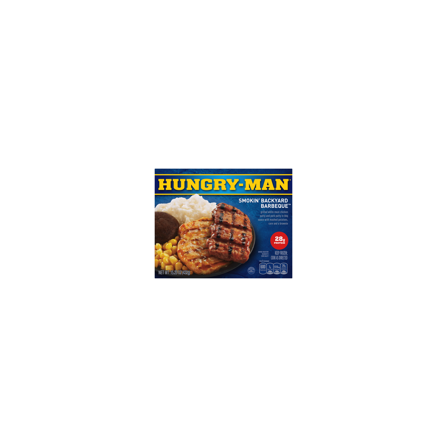Hungry-Man Smokin' Backyard Barbeque, Frozen Meal - 15.25 Ounce Image 1 of 2