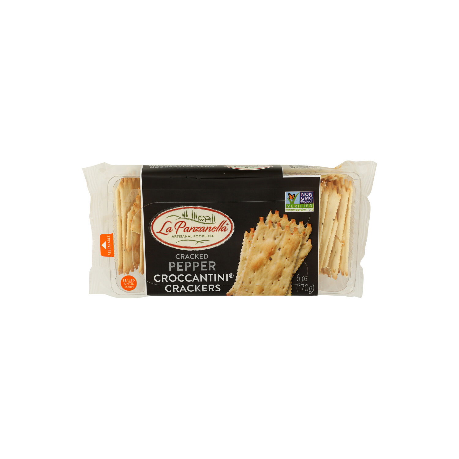 La Panzanella Artisanal Foods Co. Cracked Pepper Croccantini - 6 Ounce Image 1 of 4