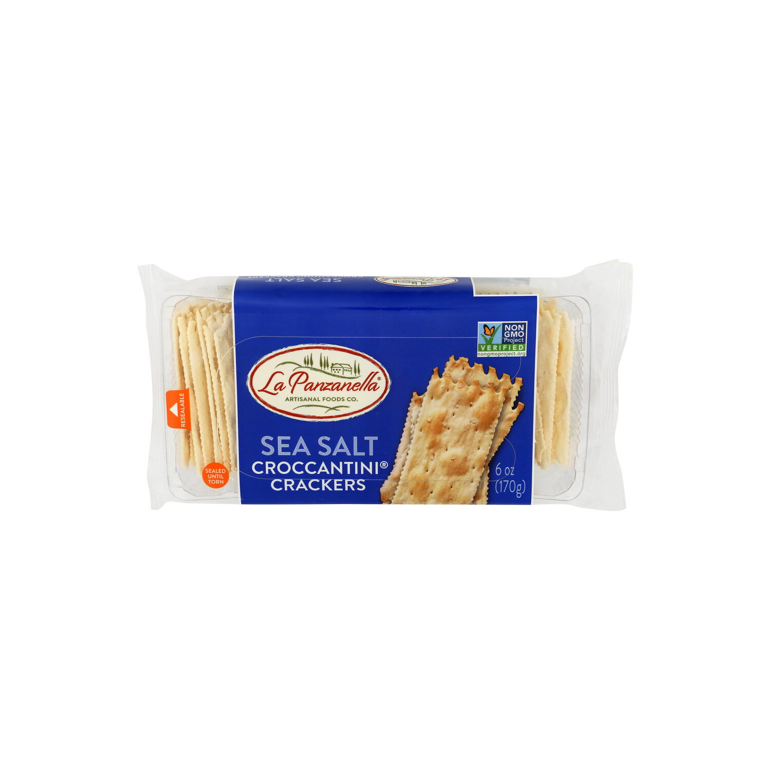 La Panzanella Artisanal Foods Co. Mini Artisan Crackers Croccantini Original Sea Salt - 6 Ounce Image 1 of 4