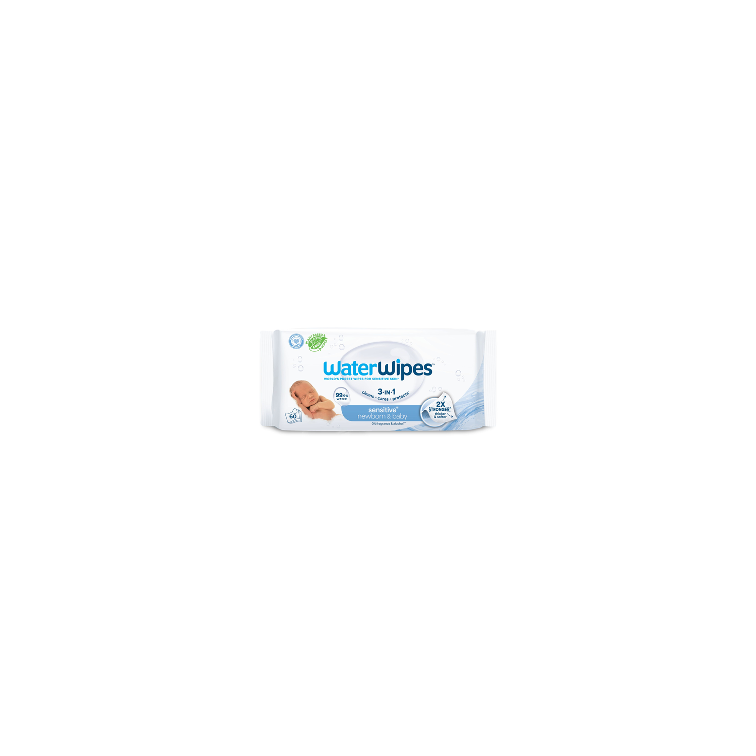 Waterwipes Unscented Sensitive Newborn & Baby Wipes - 60 Count Image 1 of 3