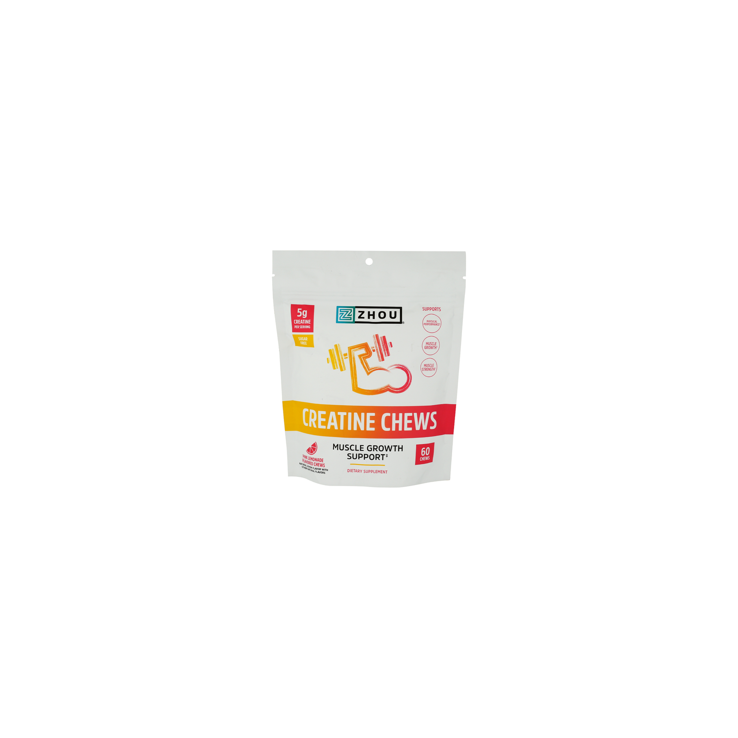 Zhou Pink Lemonade Creatine Chews - 60 Count Image 1 of 2