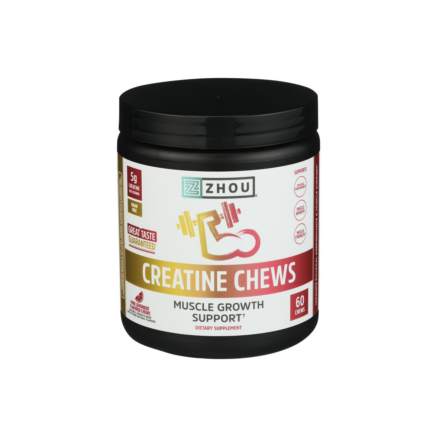 Zhou Pink Lemonade Creatine Chews - 60 Count Image 1 of 2