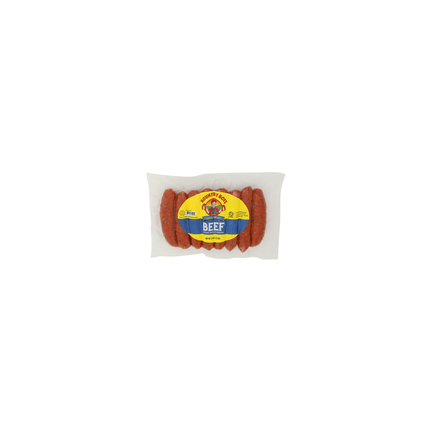 Kountry Boys Beef Hickory Smoked Sausage - 24 Ounce Image 1 of 4
