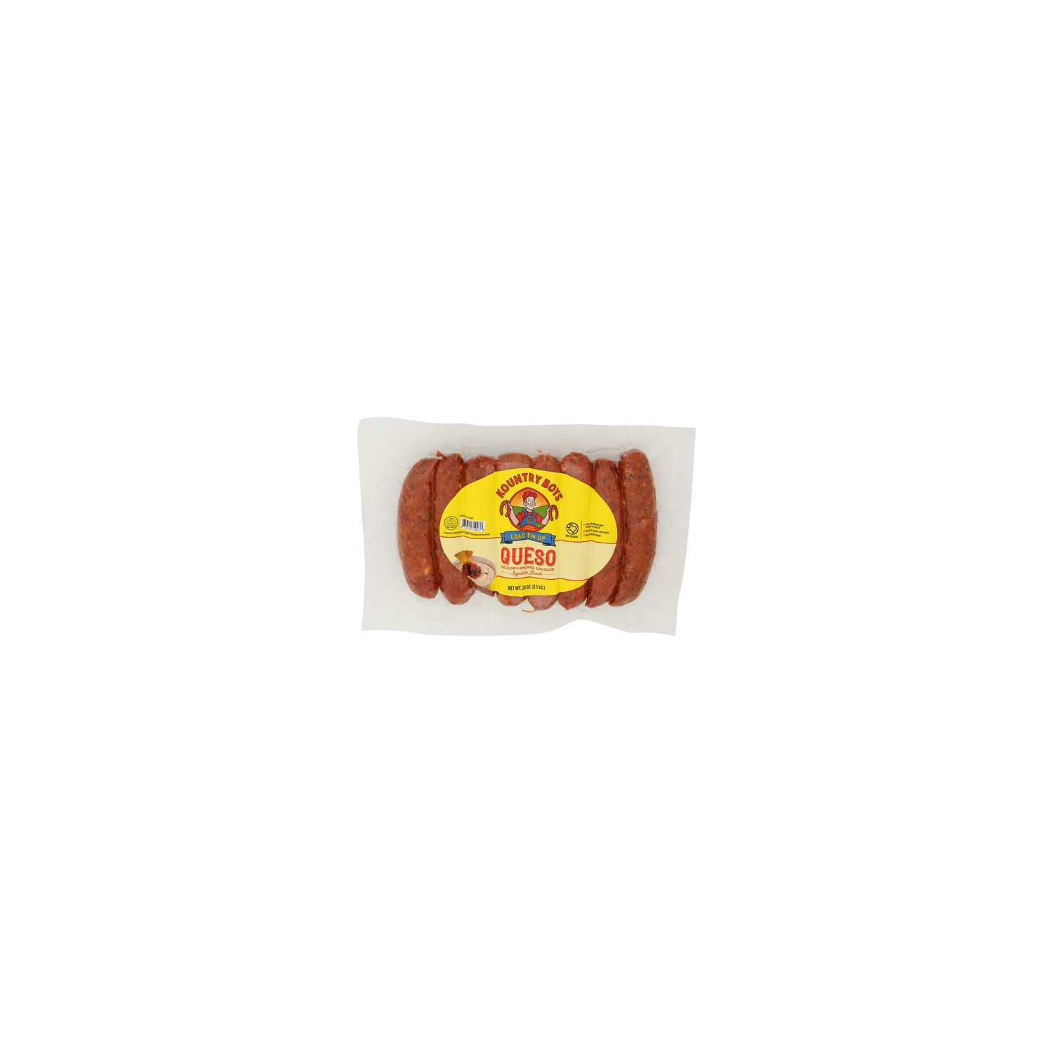 Kountry Boys Queso Hickory Smoked Sausage - 24 Ounce Image 1 of 4