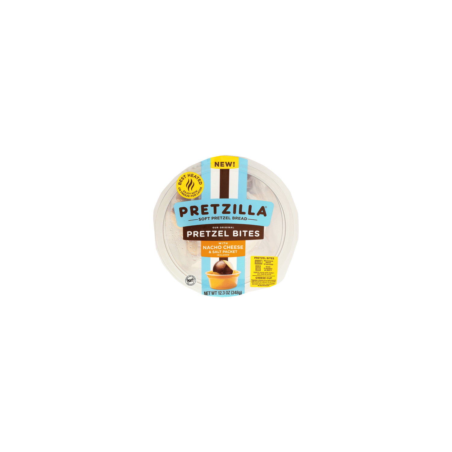 Pretzilla Freash Bread Pretzel Soft Bite Tub W Nacho Cheese Cup - 12.3 Ounce Image 1 of 4