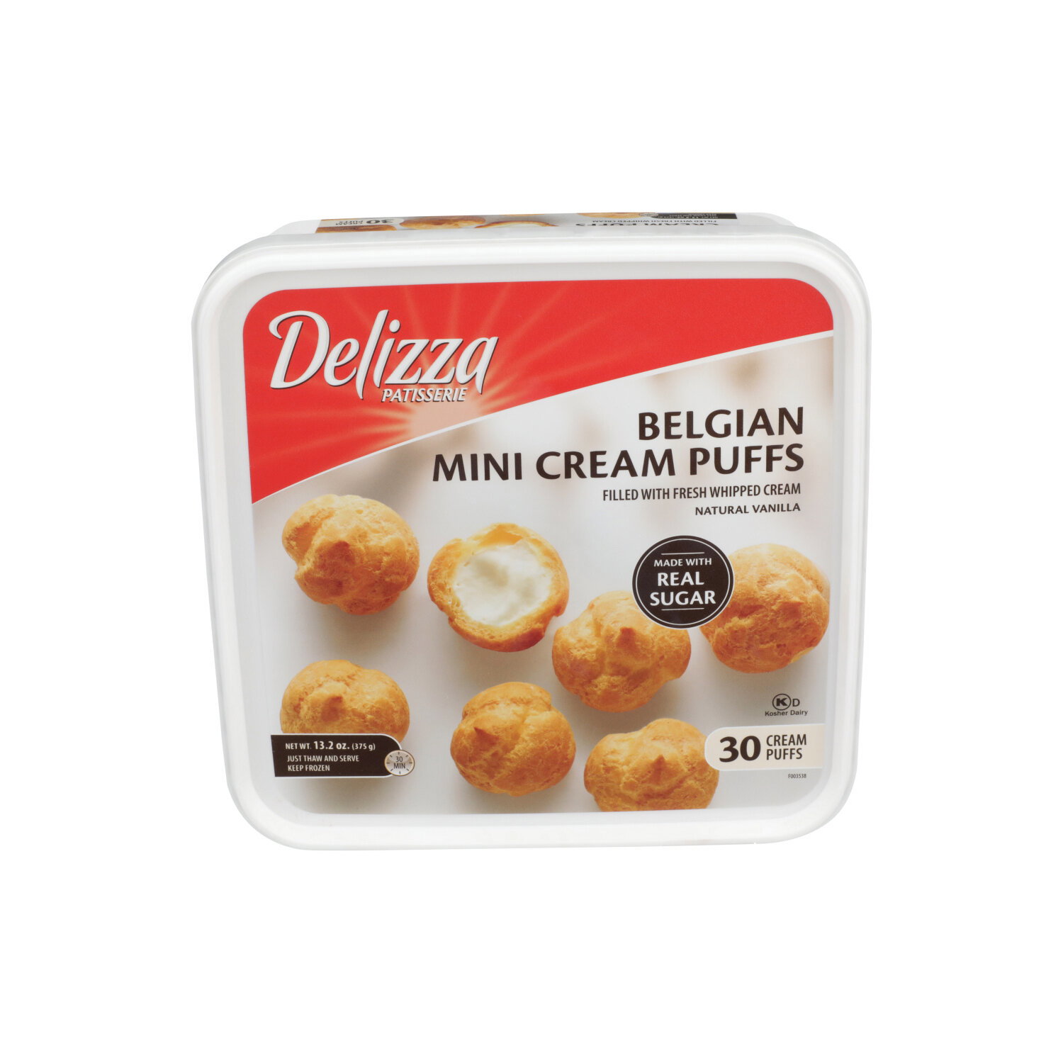 Delizza Patisserie Cream Puff Mini Vanilla - 0.44 Ounce - 30 Count Image 1 of 2