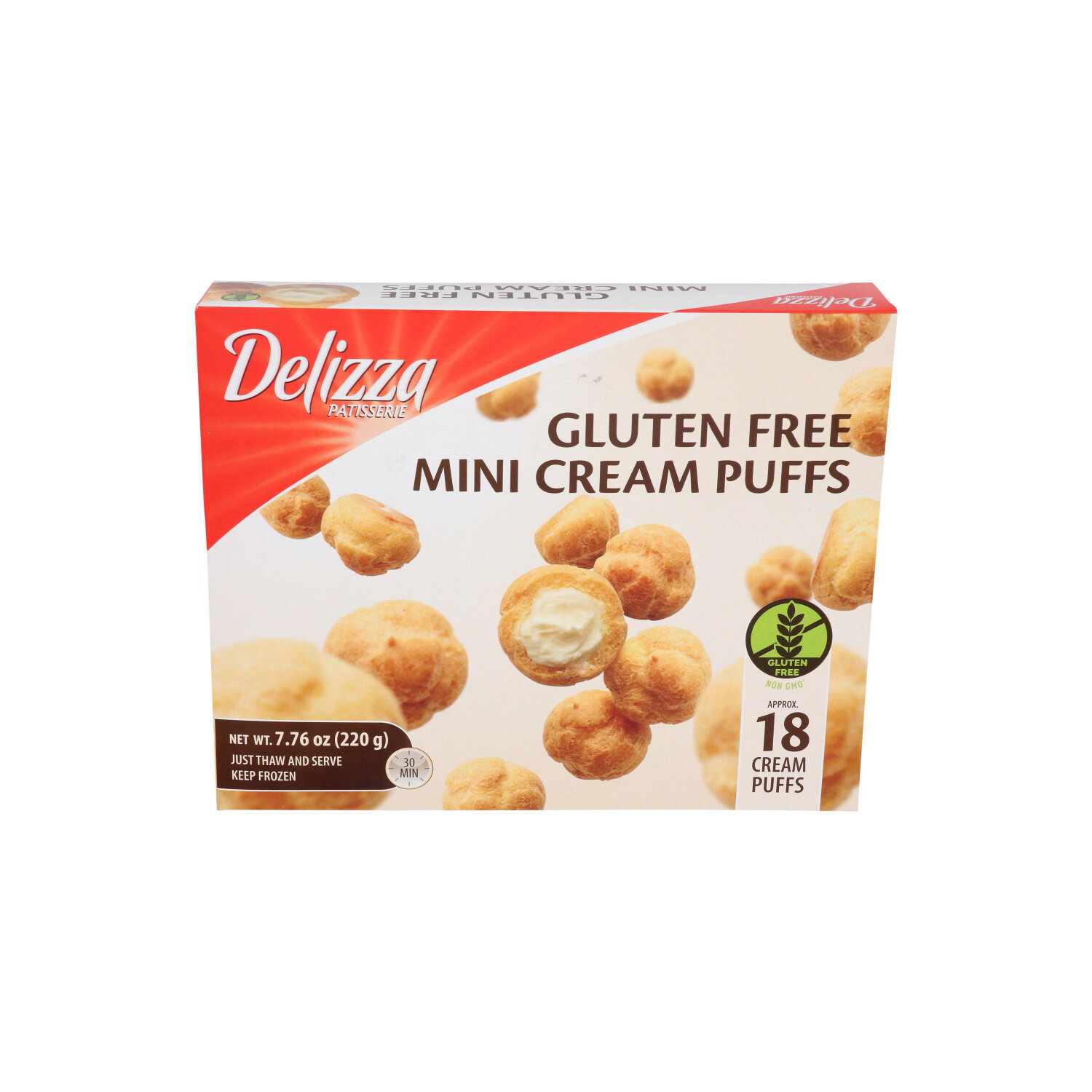 Delizza Patisserie Mini Cream Puffs Bite Size - 7.76 Ounce Image 1 of 4