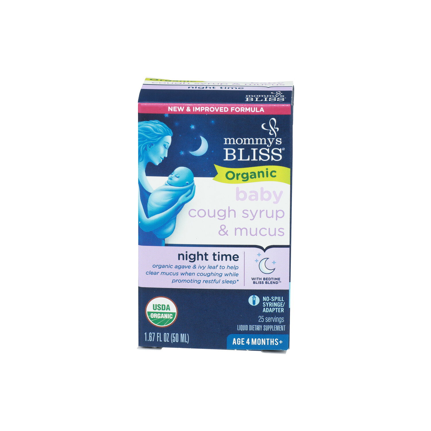 MOMMY's Bliss Baby Cough Syrup & Mucus Night Time - 1.67 Fluid Ounce Image 1 of 2