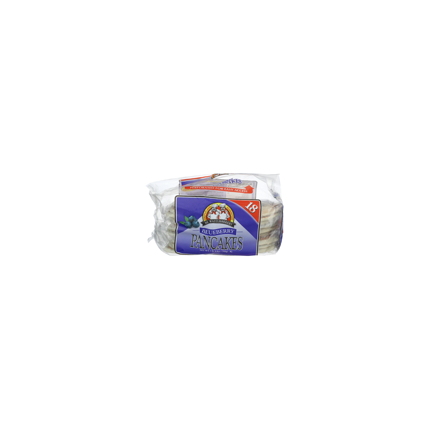 De Wafelbakkers Pancake 18 Flffy Bluebry - 39.056 Gram - 18 Count Image 1 of 4