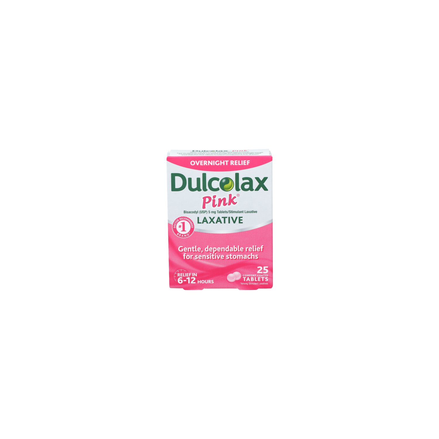 Dulcolax Overnight Relief Pink Laxative - 25 Count Image 1 of 2
