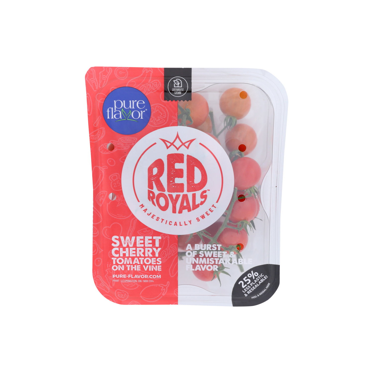 Pure Flavor Tomato Red Royals Cherry On The Vine - 12 Ounce
