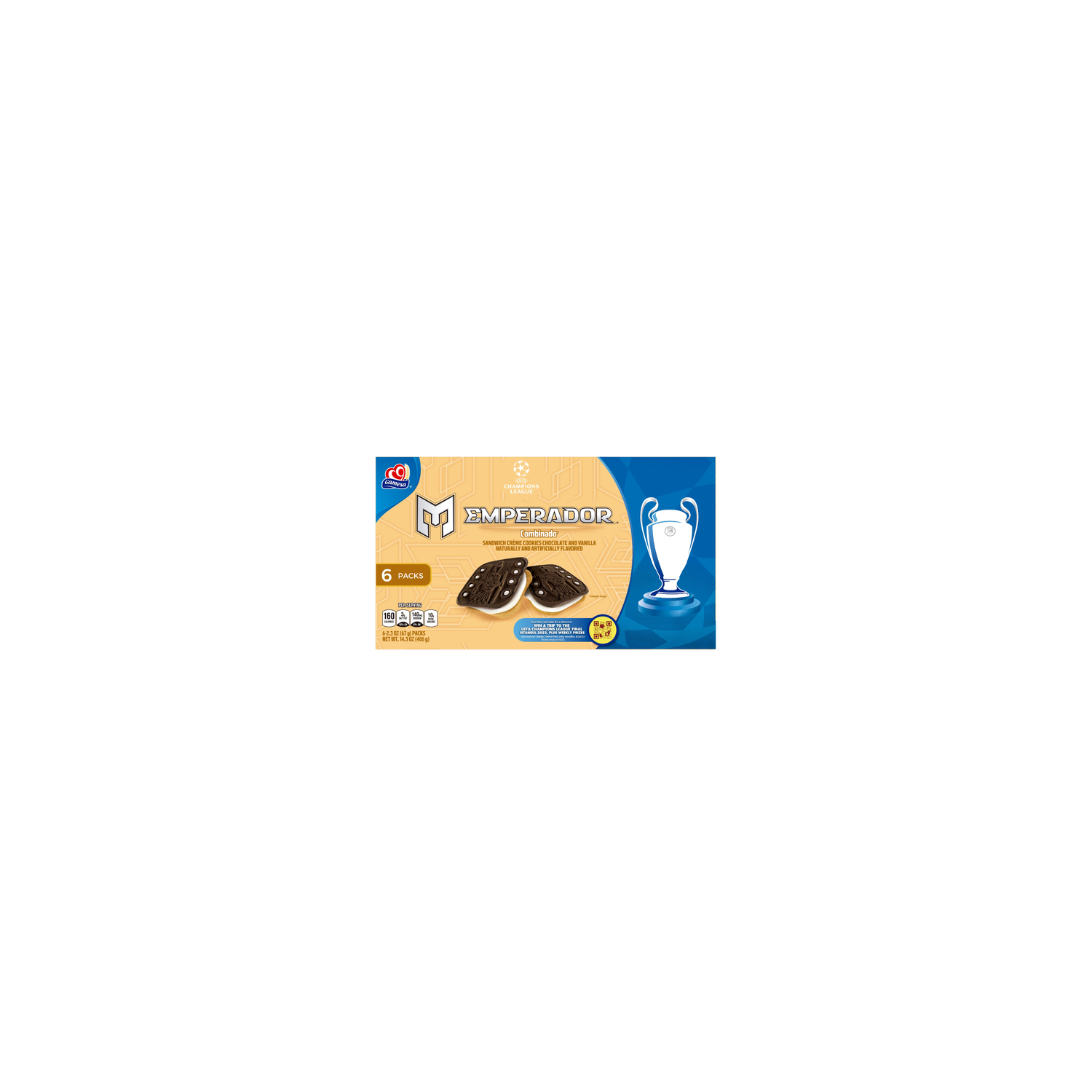 Gamesa Emperador Sandwich Crème Cookies Chocolate And Vanilla Naturally Artificially Flavored - 14.3 Ounce Image 1 of 2