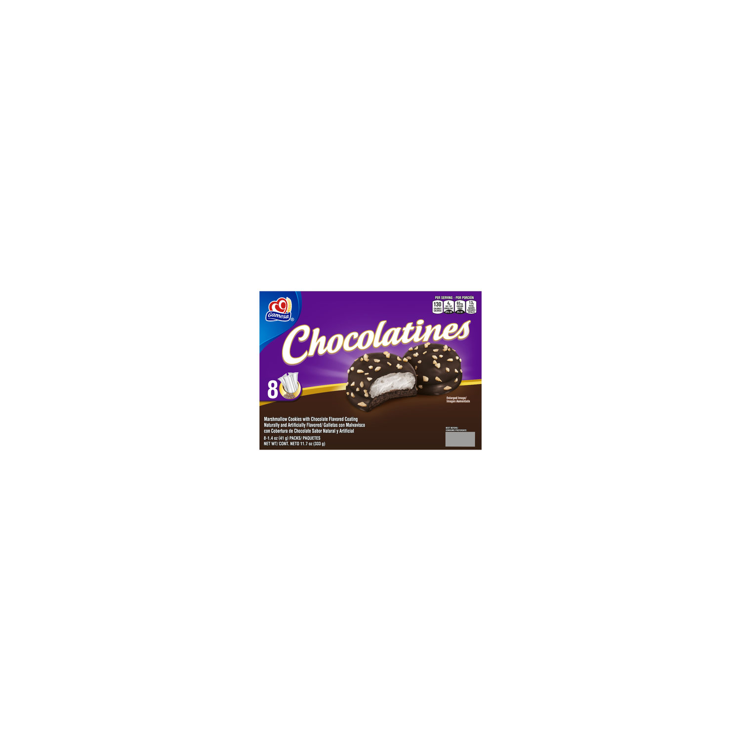 Gamesa Chocolatines Marshmallow Cookies Chocolate Flavored - 11.7 Ounce Image 1 of 3