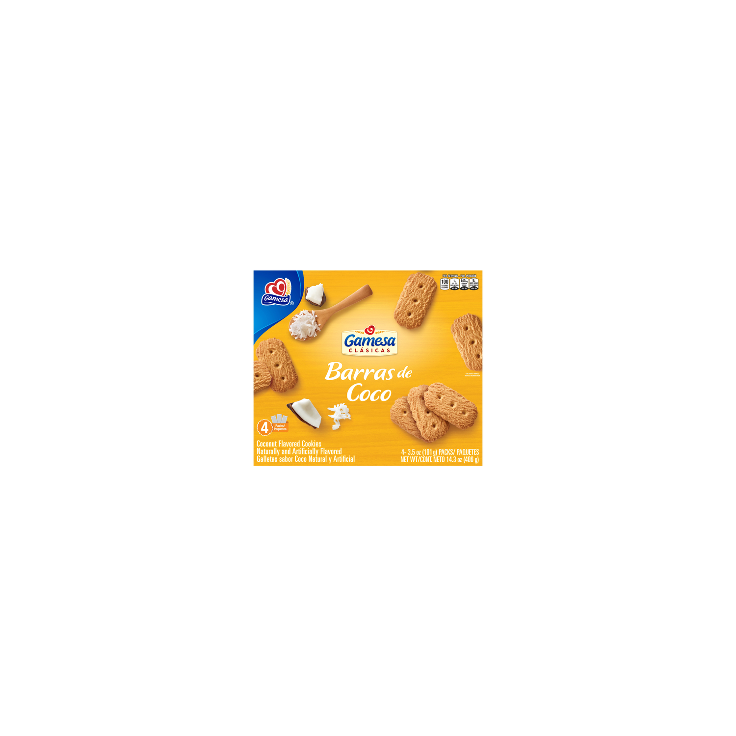 Gamesa Barra De Coco Cookies Coconut Naturally And Artificially Flavored - 14.3 Ounce Image 1 of 3