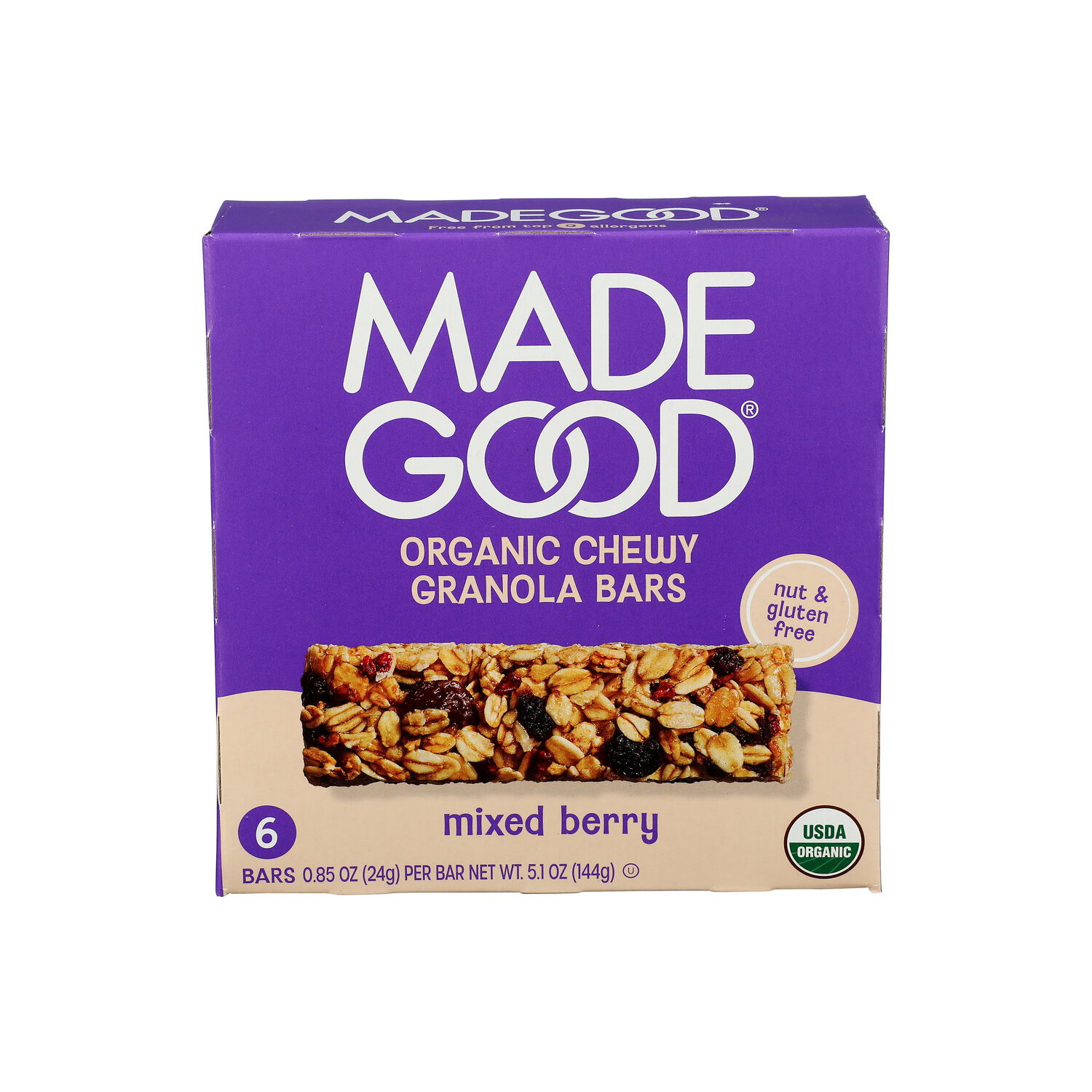 Madegood Mixed Berry Granola Bars - 0.85 Ounce - 6 Count Image 1 of 3