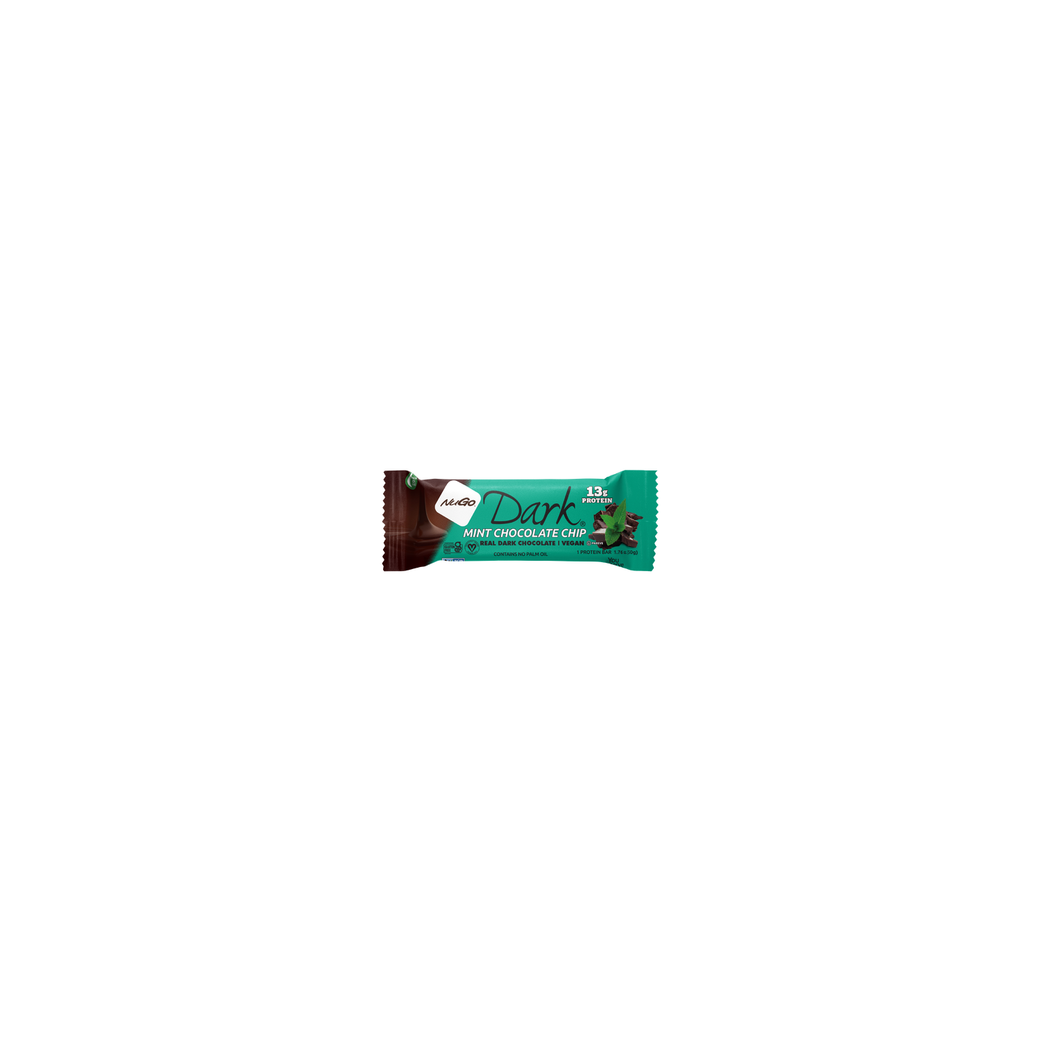 Nugo Mint Chocolate Chip Dark Vegan Protein Bar, Gluten Free - 1.76 Ounce Image 1 of 4