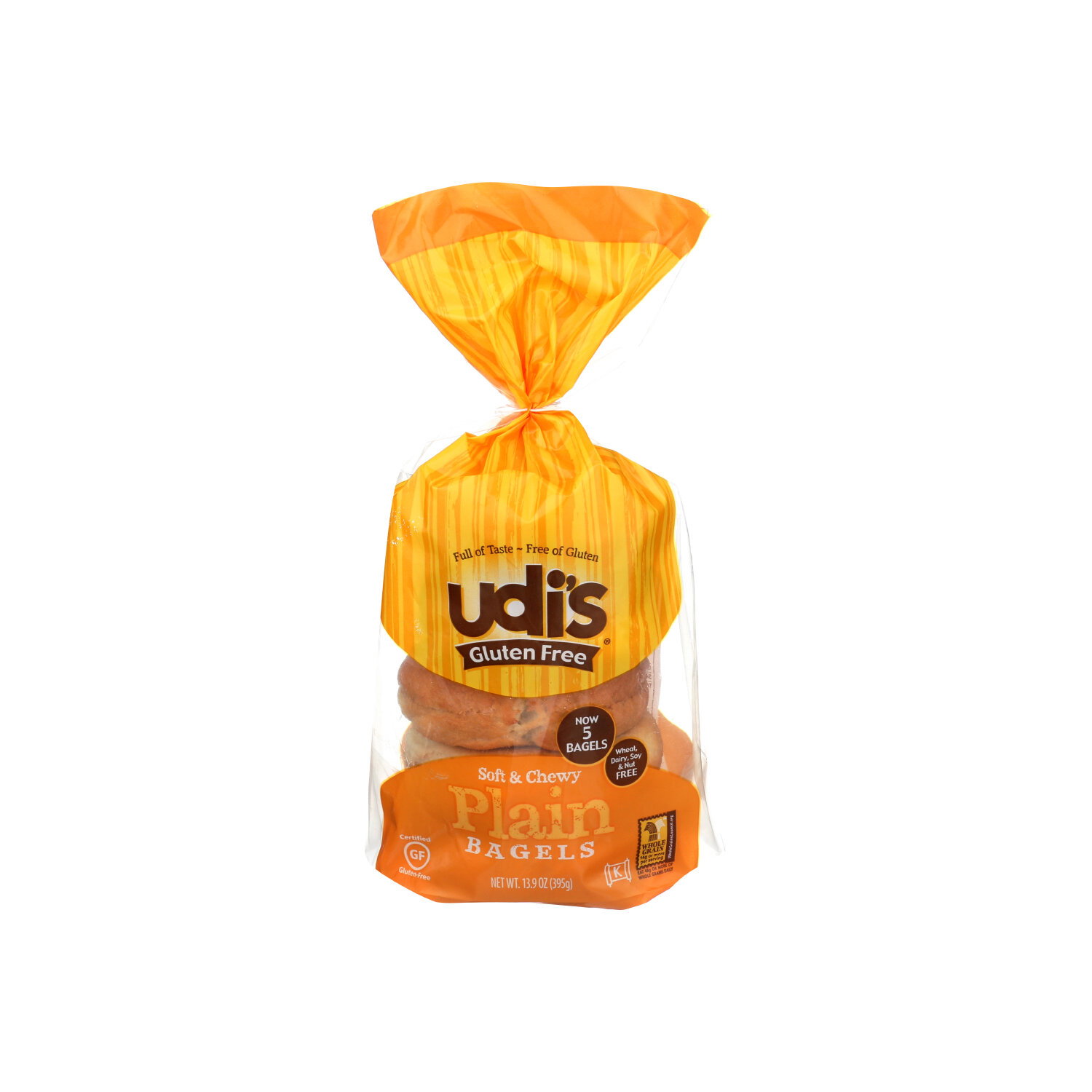 UDI's Gluten Free Bagel Plain - 2.78 Ounce - 5 Count Image 1 of 2