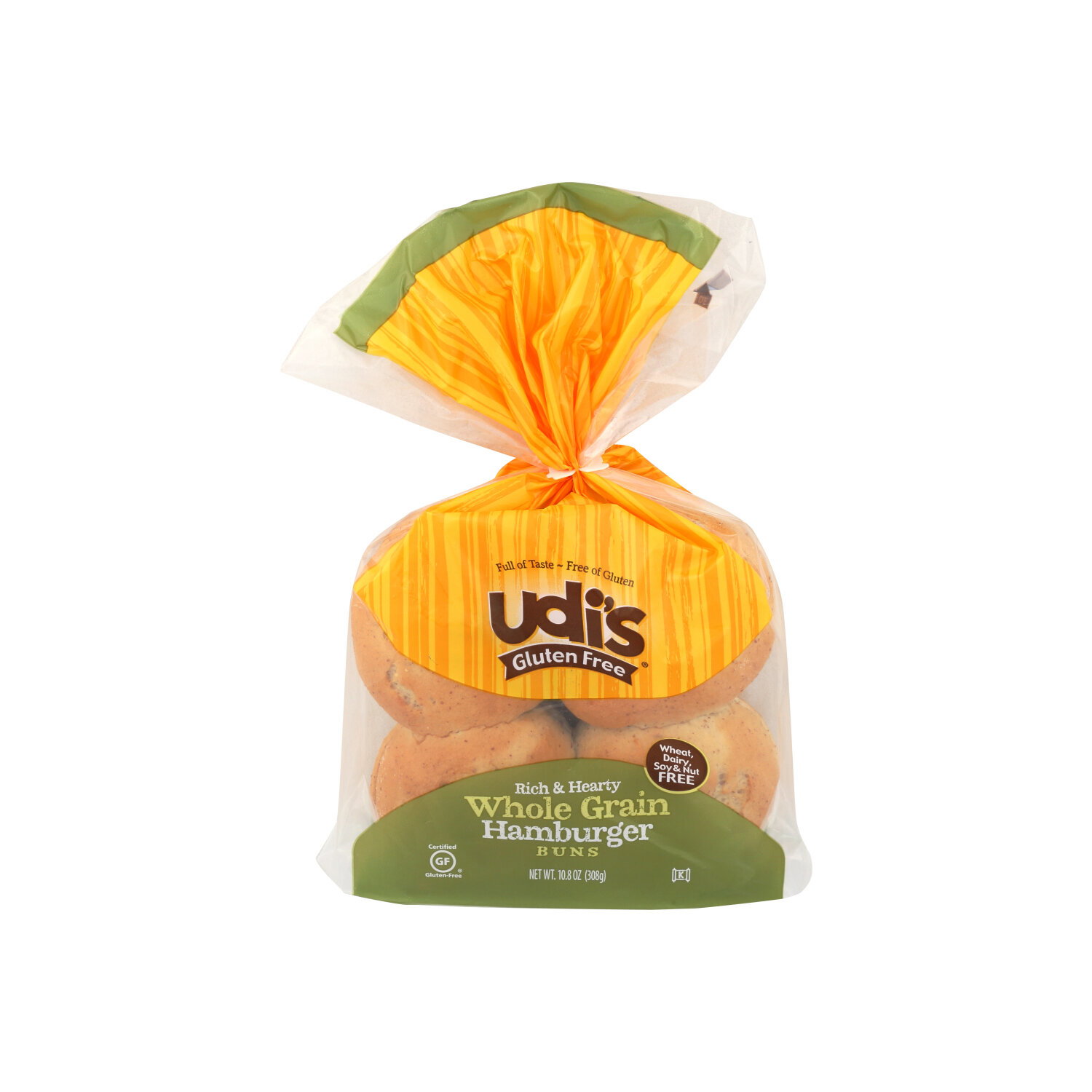 UDI's Gluten Free Buns Hamburger Whole Grain - 10.8 Ounce Image 1 of 2